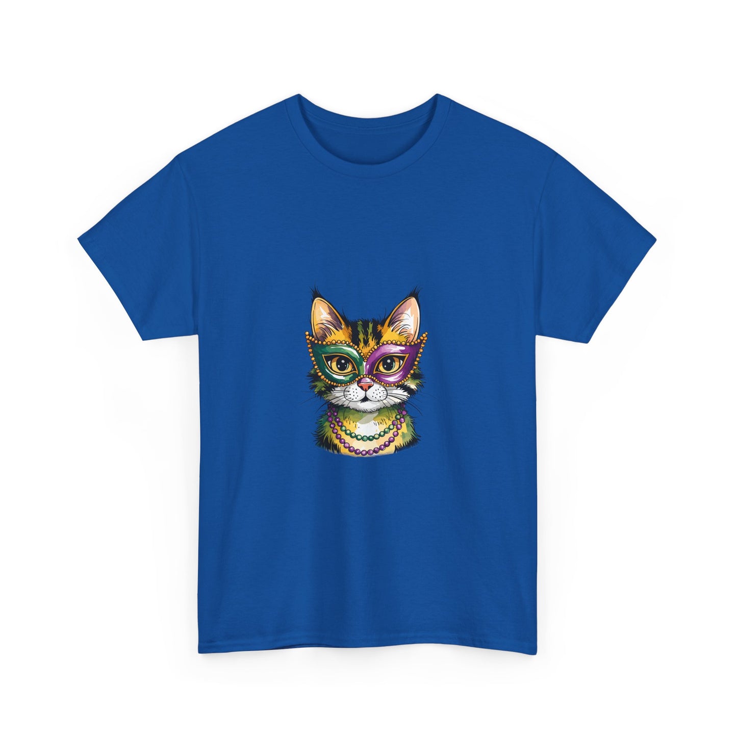 Cat Face Graphic Tee — Colorful Whimsical Kitty T-Shirt