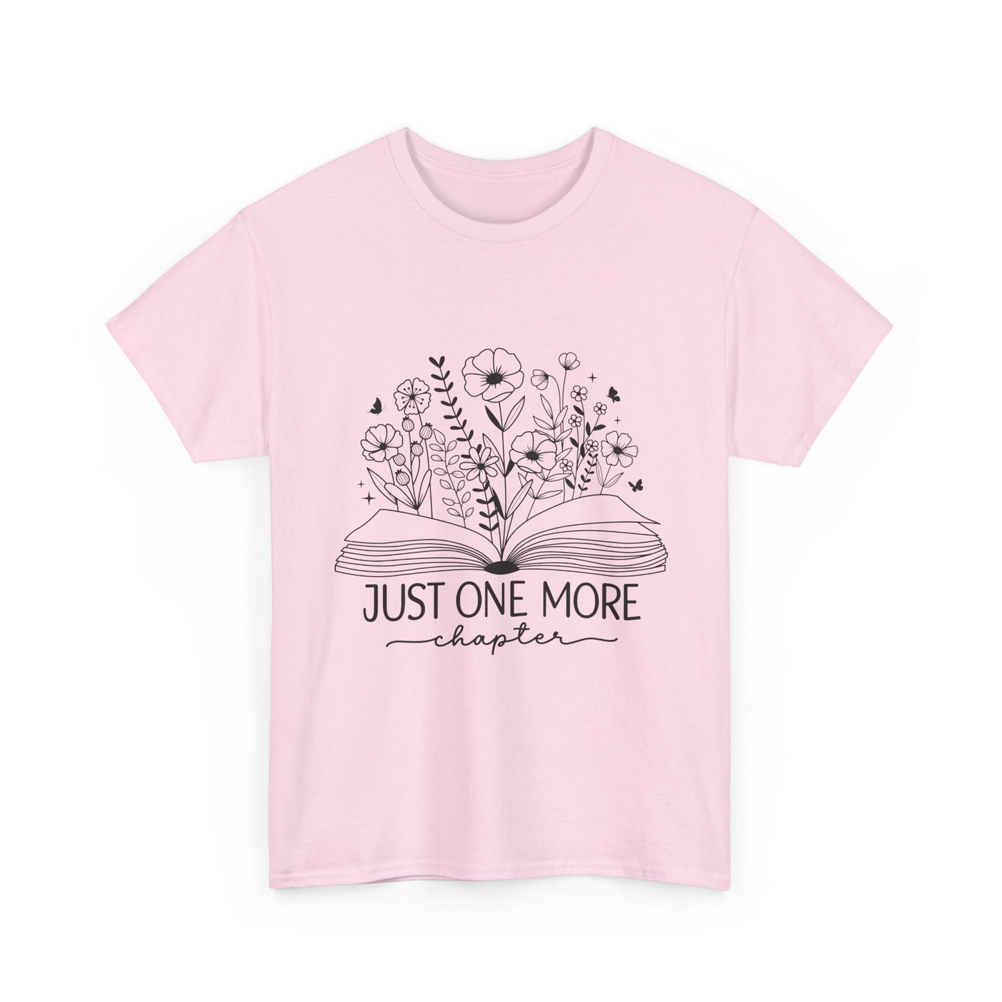 Reading T-Shirt — "Just One More Chapter" Floral Booklover Tee