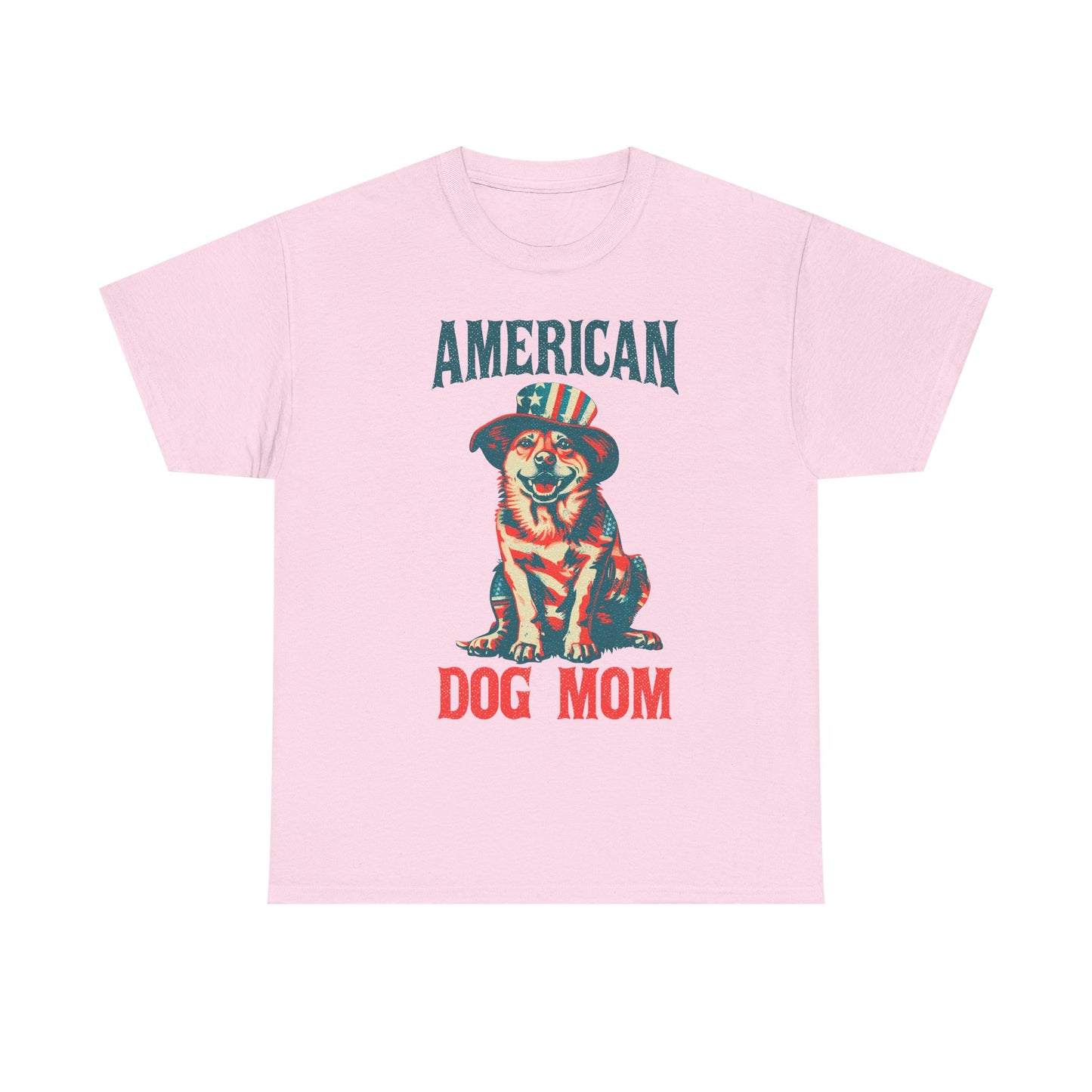 American Dog Mom T-Shirt — Patriotic Pup Tee for Dog Lovers