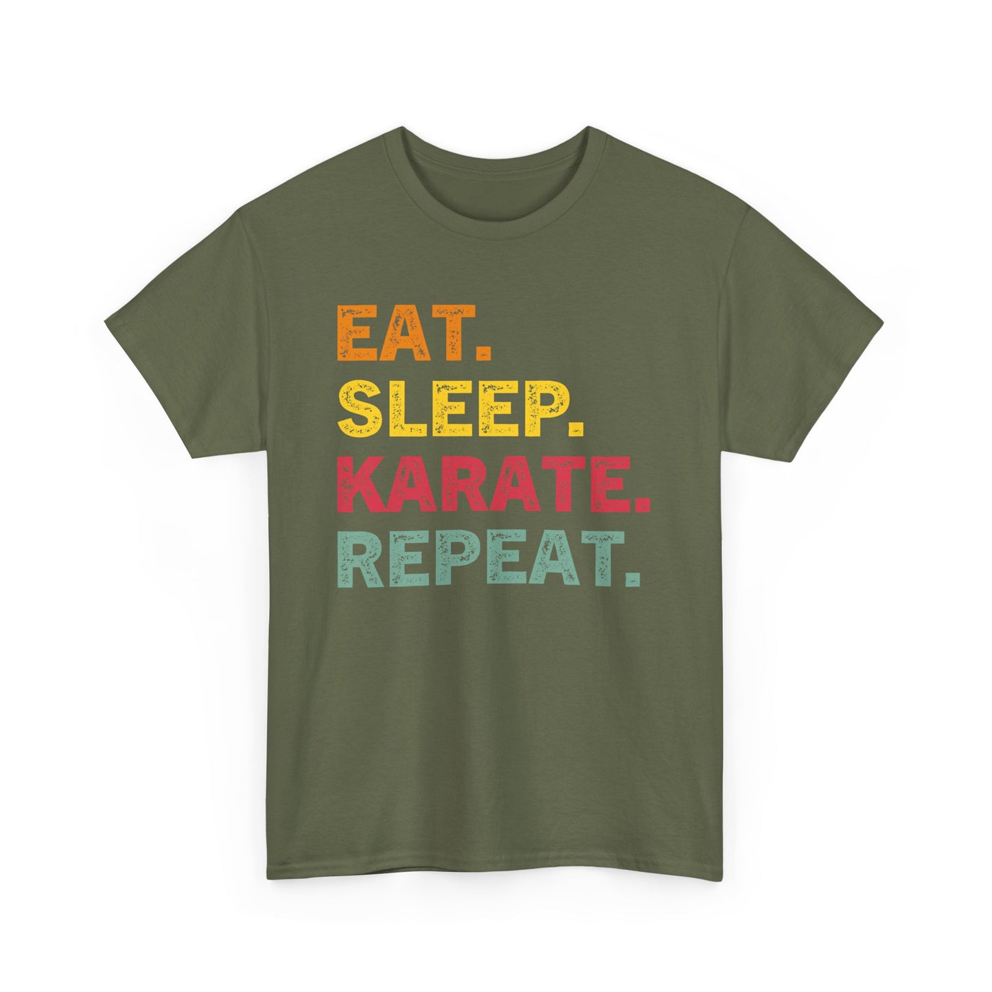 Karate T-Shirt - Eat. Sleep. Karate. Repeat. Retro Martial Arts Tee