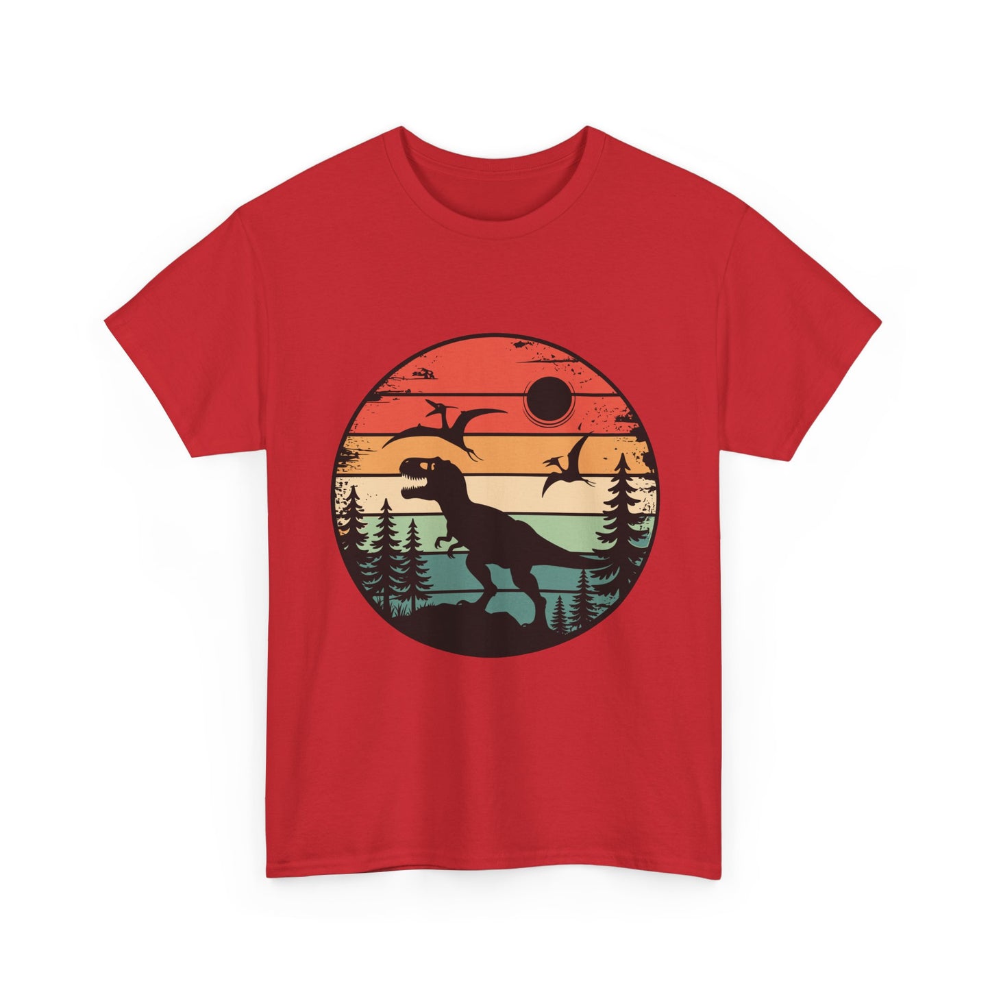 T-Rex Sunset Tee — Retro Dinosaur Graphic T-Shirt