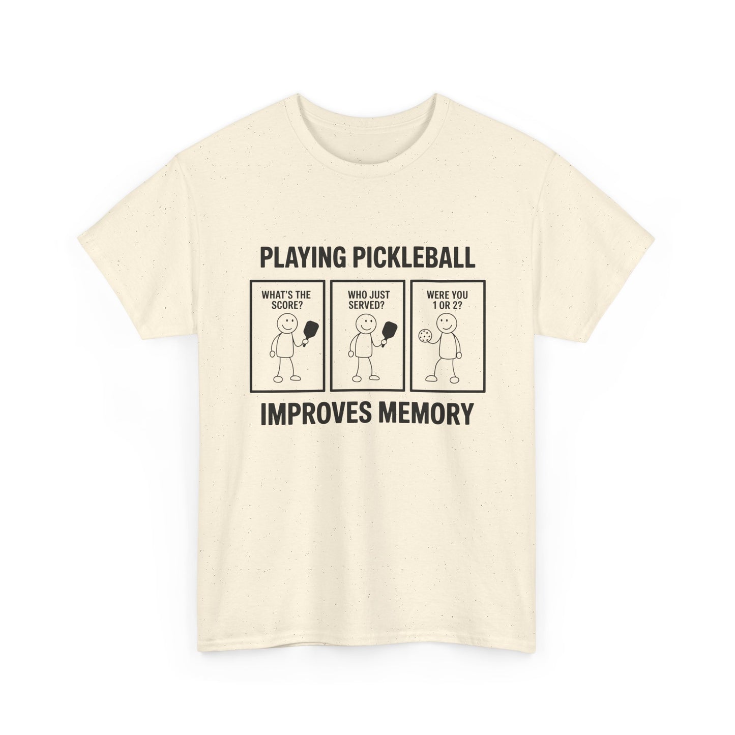 Pickleball Improves Memory Tee – Funny Pickleball Comic T-Shirt for Players
