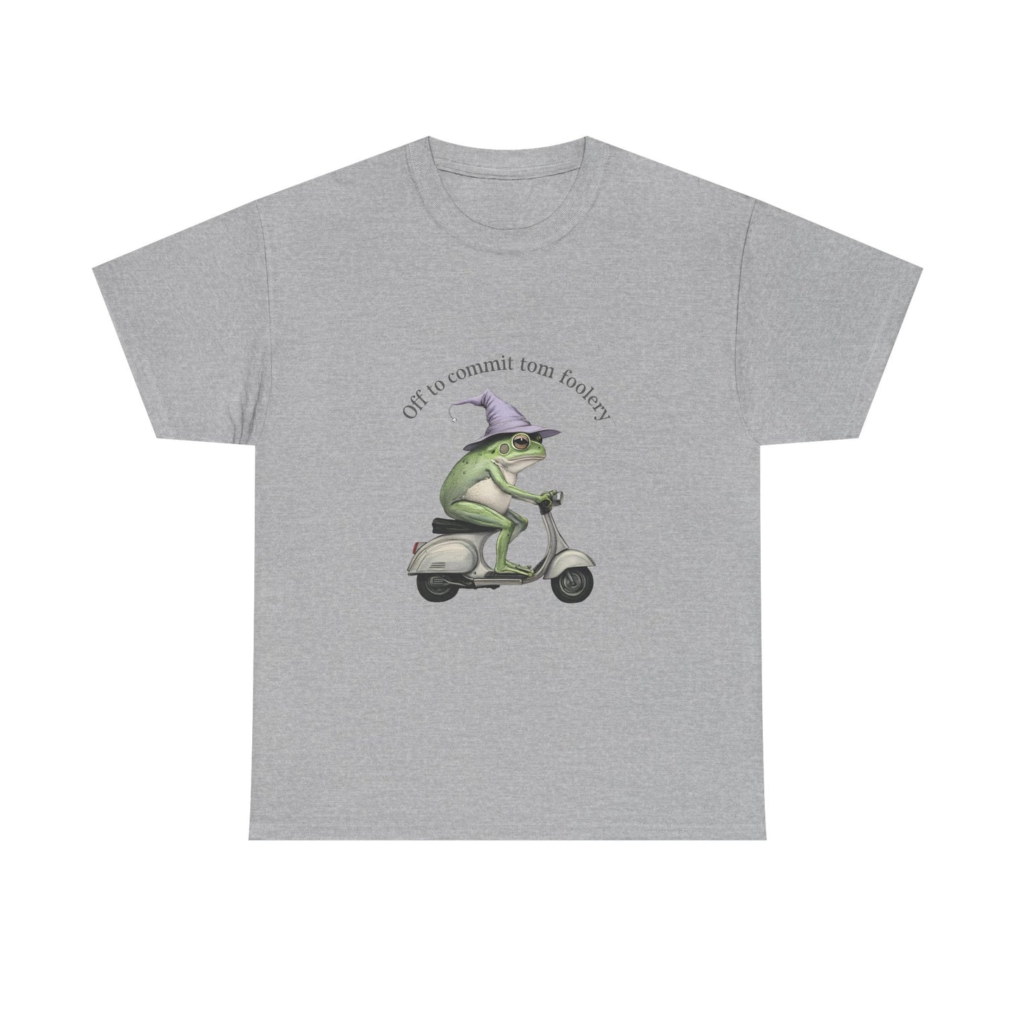 Witch Frog Scooter T-Shirt — 'off to commit form fuckery' Graphic Tee