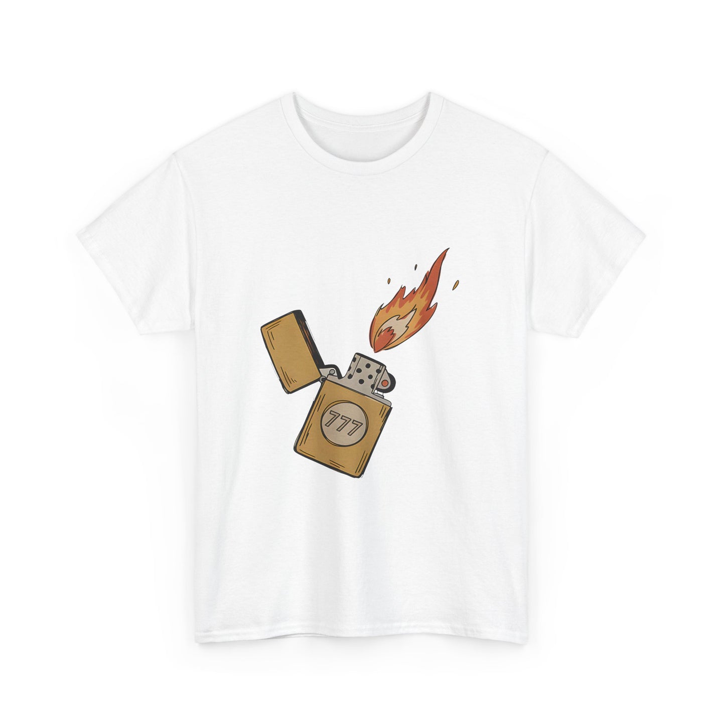 Lighter Flame Graphic Tee — Retro Zippo Illustration T-Shirt