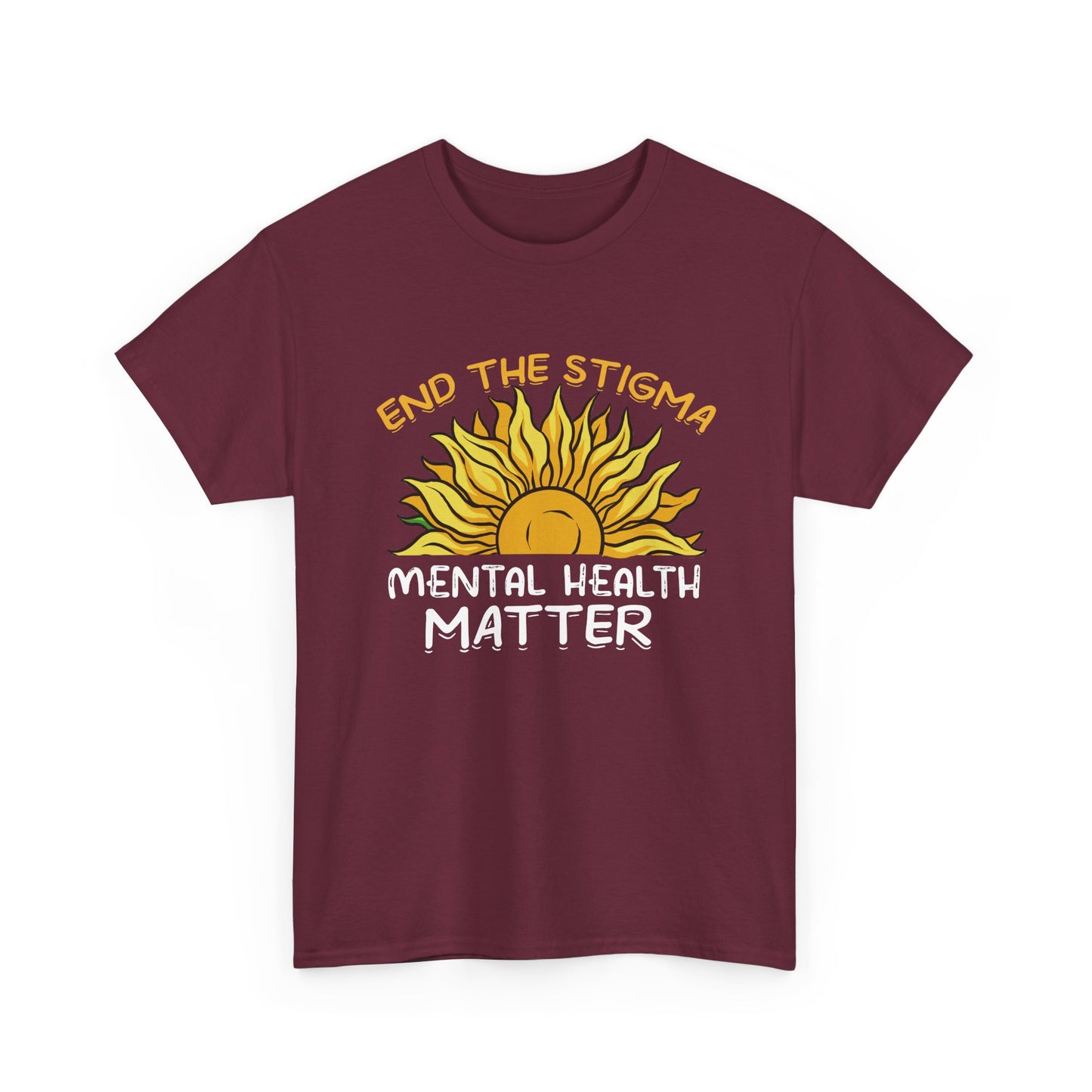 Mental Health Matter T-Shirt — "End the Stigma" Sun Graphic Tee