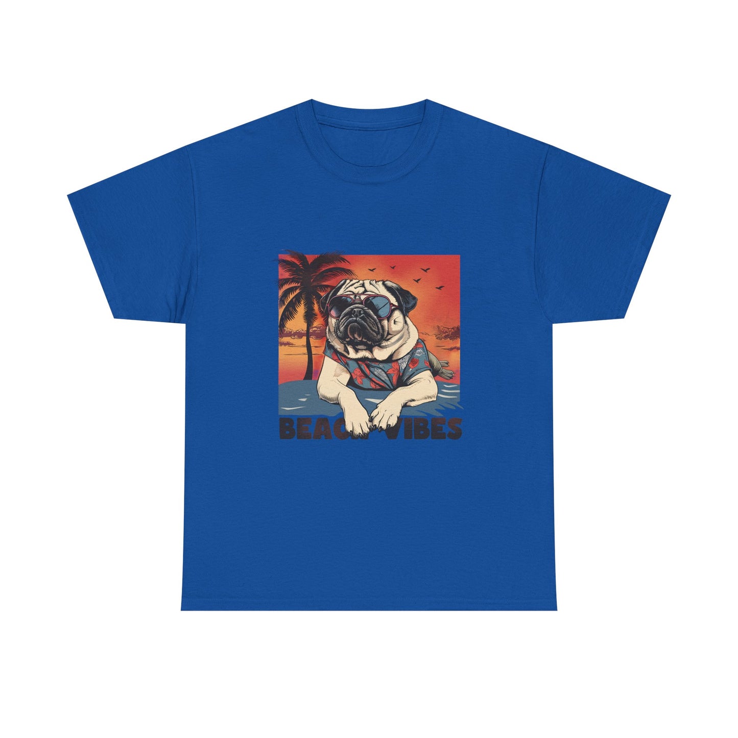 Beach Vibes Pug T‑Shirt