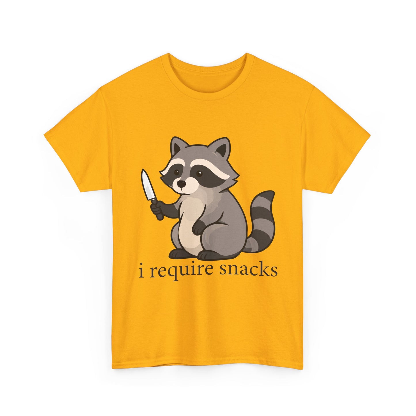 I Require Snacks Raccoon T-Shirt