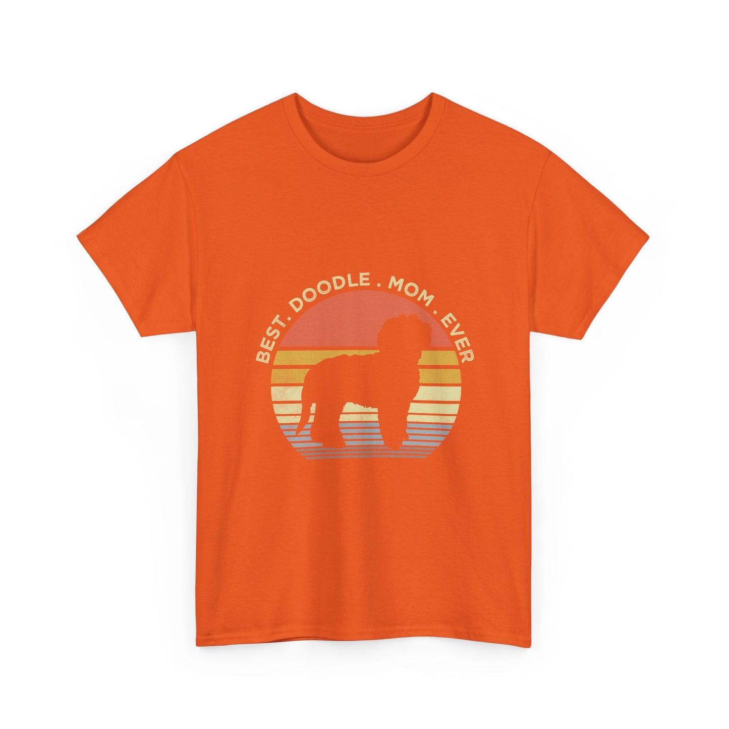 Goldendoodle Mom T-Shirt — "Best Doodle Mom Ever" Vintage Sunset Tee