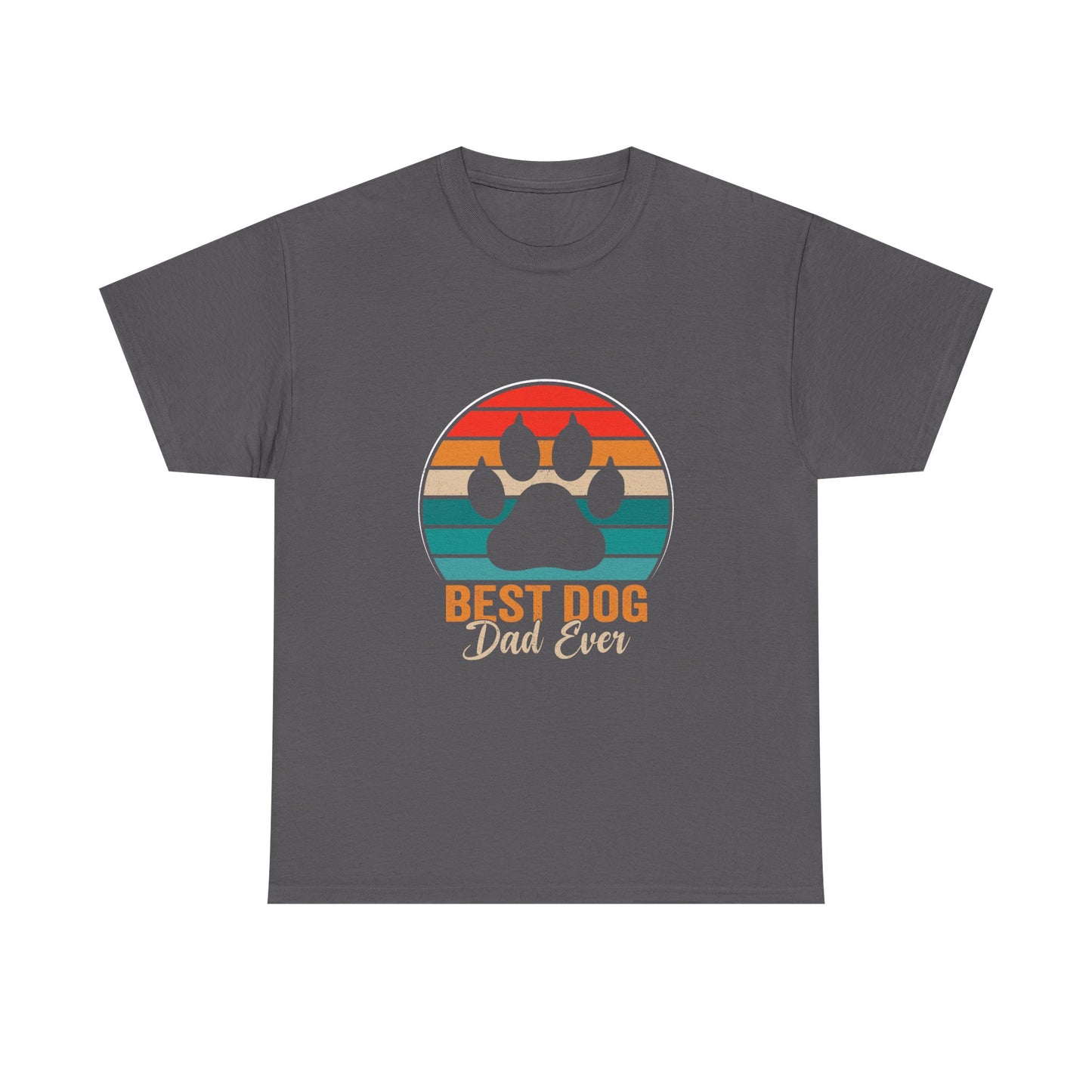 Best Dog Dad Ever T-Shirt — Retro Paw Print Tee for Dog Lovers