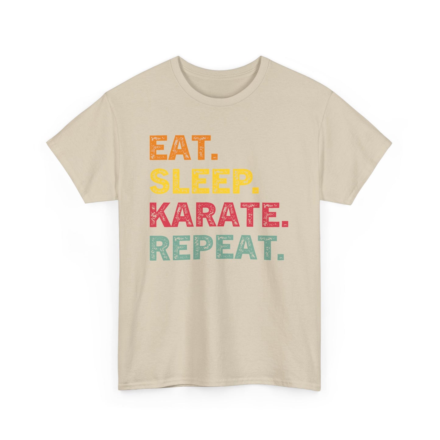 Karate T-Shirt - Eat. Sleep. Karate. Repeat. Retro Martial Arts Tee