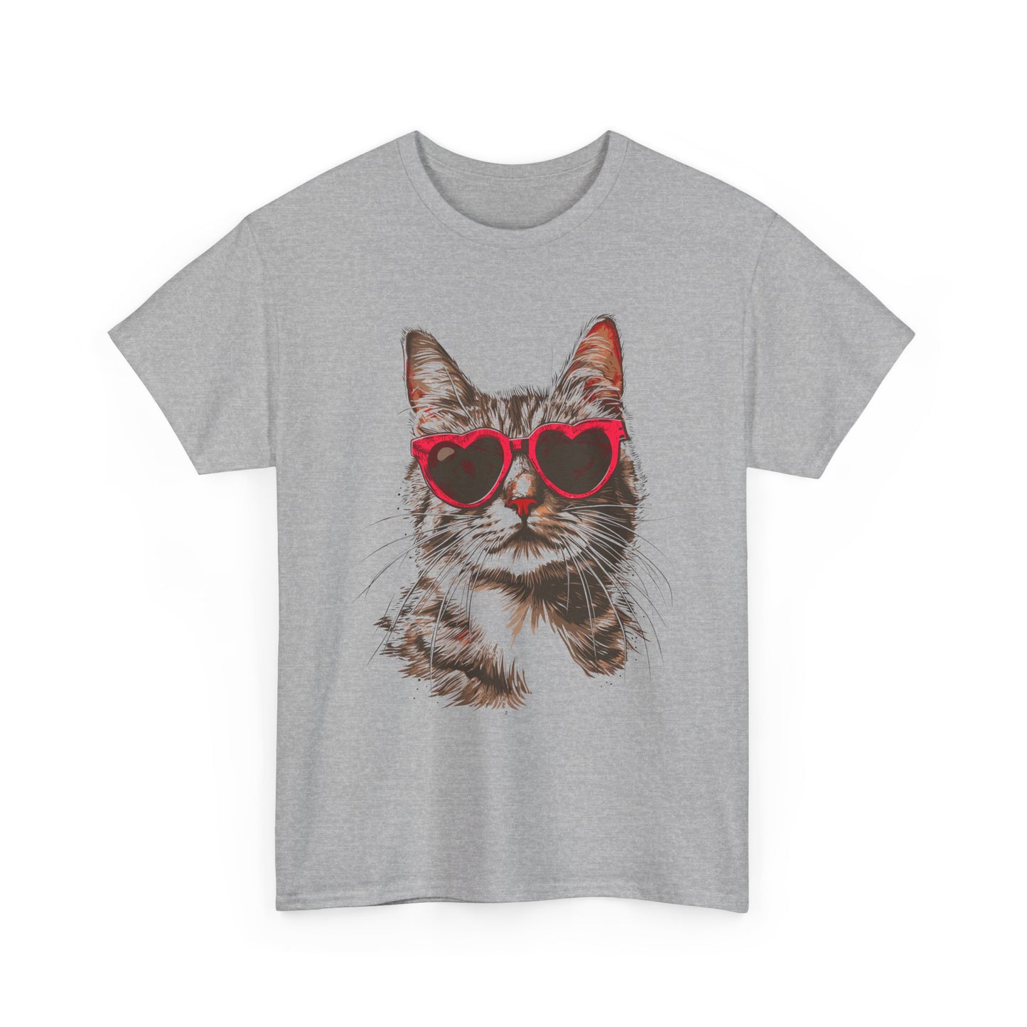Cat with Heart Sunglasses T-Shirt