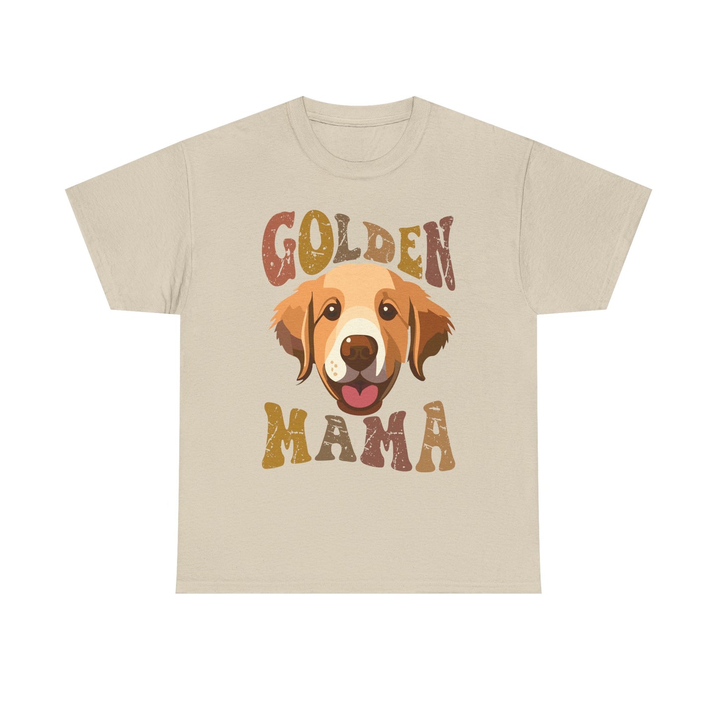 Golden Mama T‑Shirt — Cute Golden Retriever Mom Tee