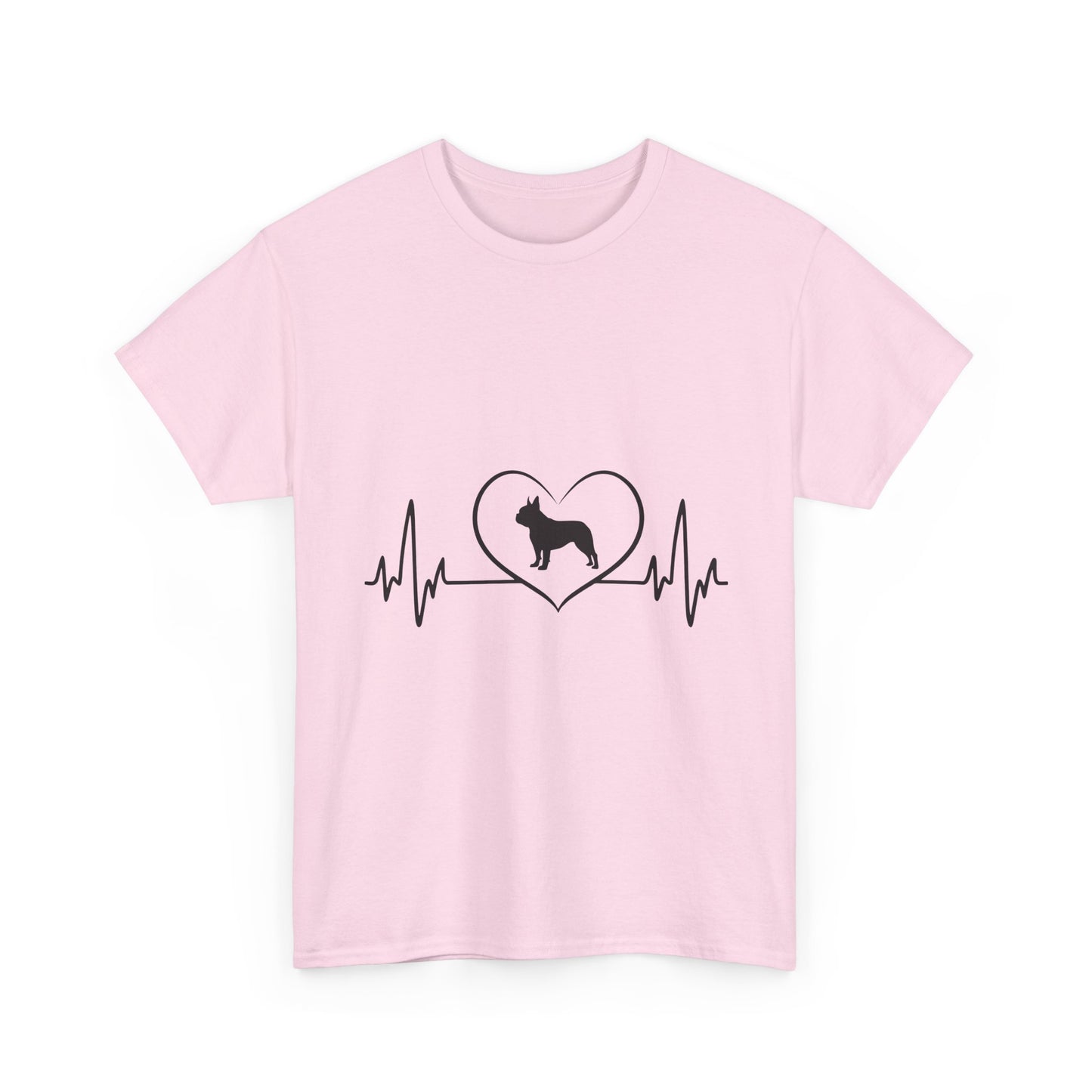 Dog Lover Tee — Heartbeat Paw Print Graphic Shirt