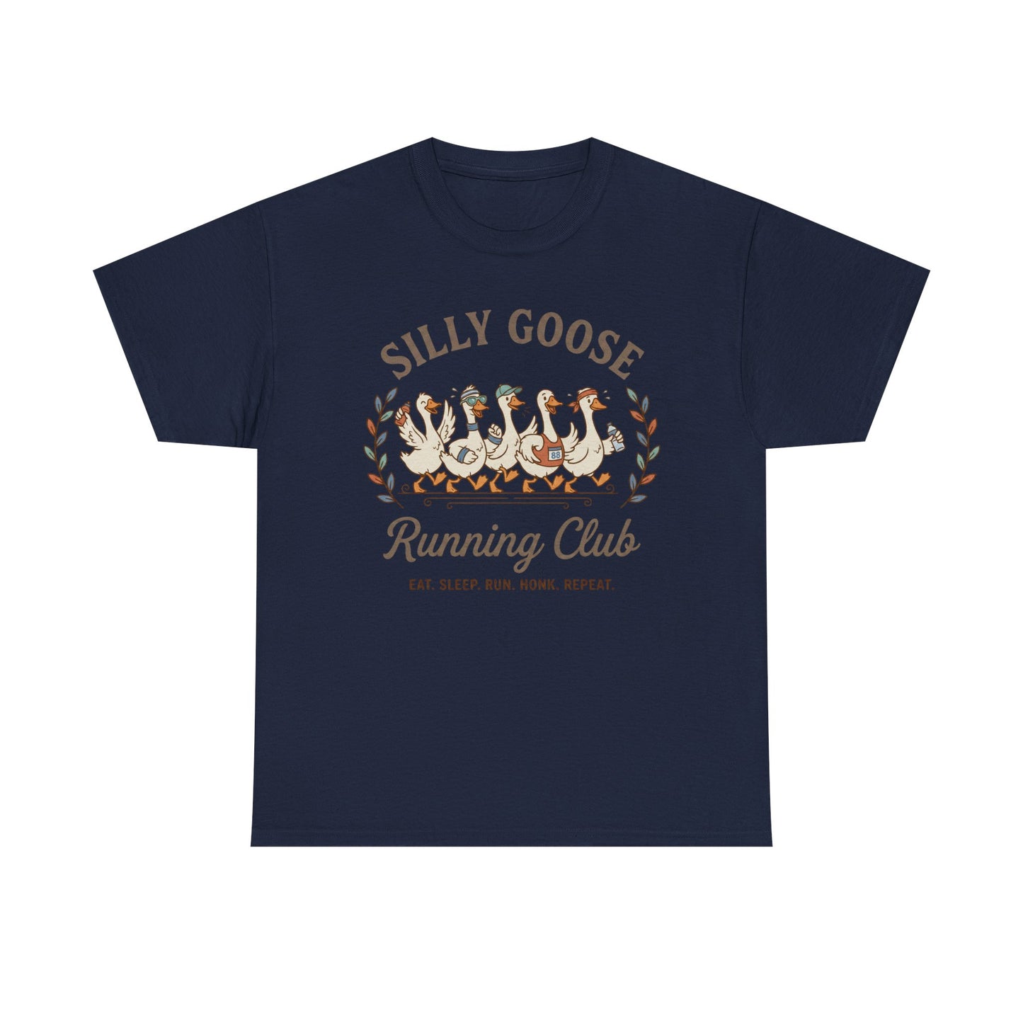 Silly Goose Running Club T‑Shirt — Funny Runner Tee (Eat. Sleep. Run. Honk. Repeat.)