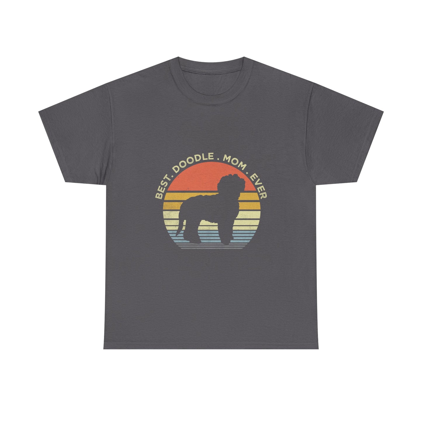 Goldendoodle Mom T-Shirt — "Best Doodle Mom Ever" Vintage Sunset Tee