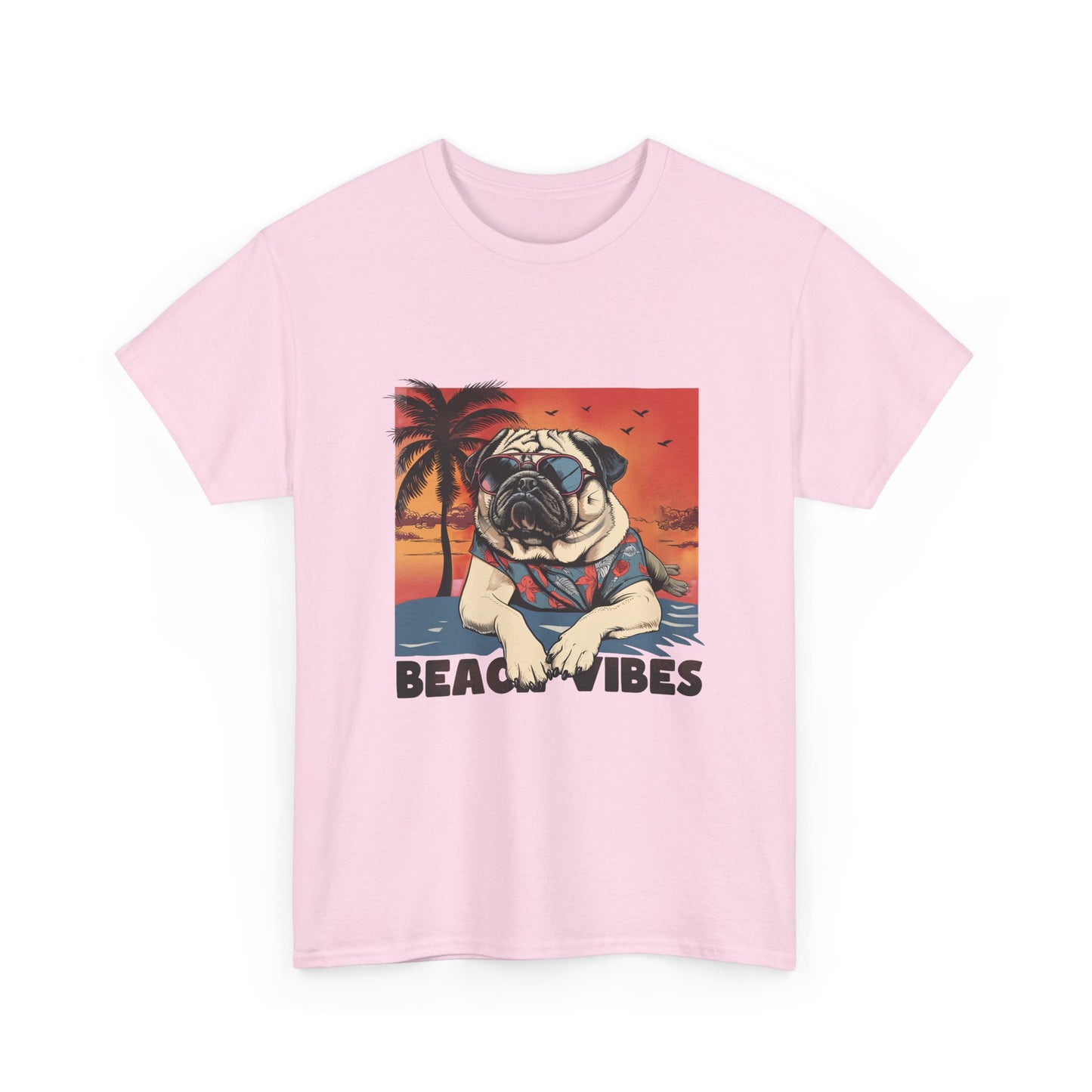 Beach Vibes Pug T‑Shirt