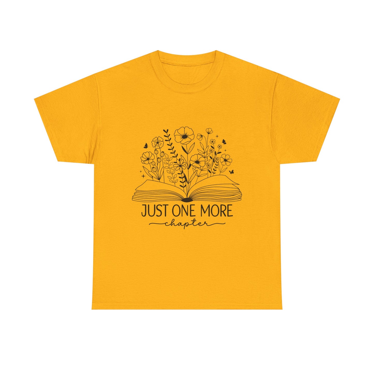 Reading T-Shirt — "Just One More Chapter" Floral Booklover Tee