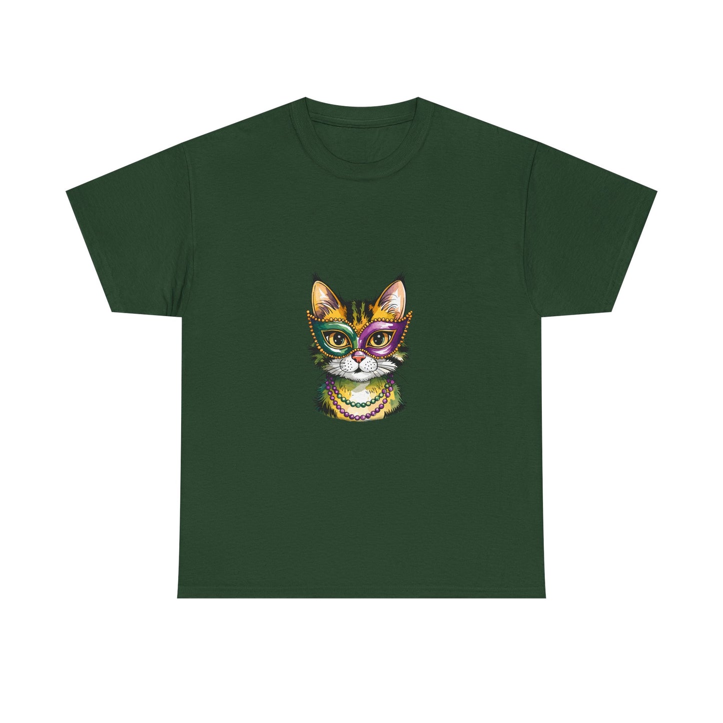 Cat Face Graphic Tee — Colorful Whimsical Kitty T-Shirt