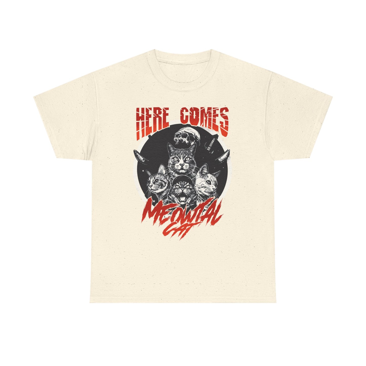 Here Comes Meowtal Cat Band T-Shirt