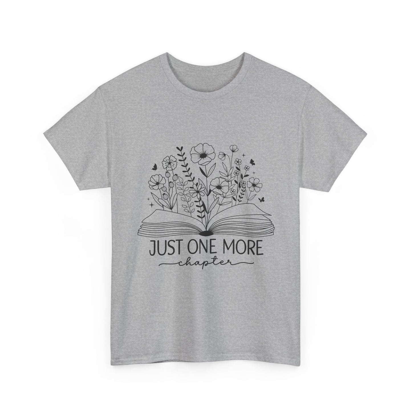 Reading T-Shirt — "Just One More Chapter" Floral Booklover Tee