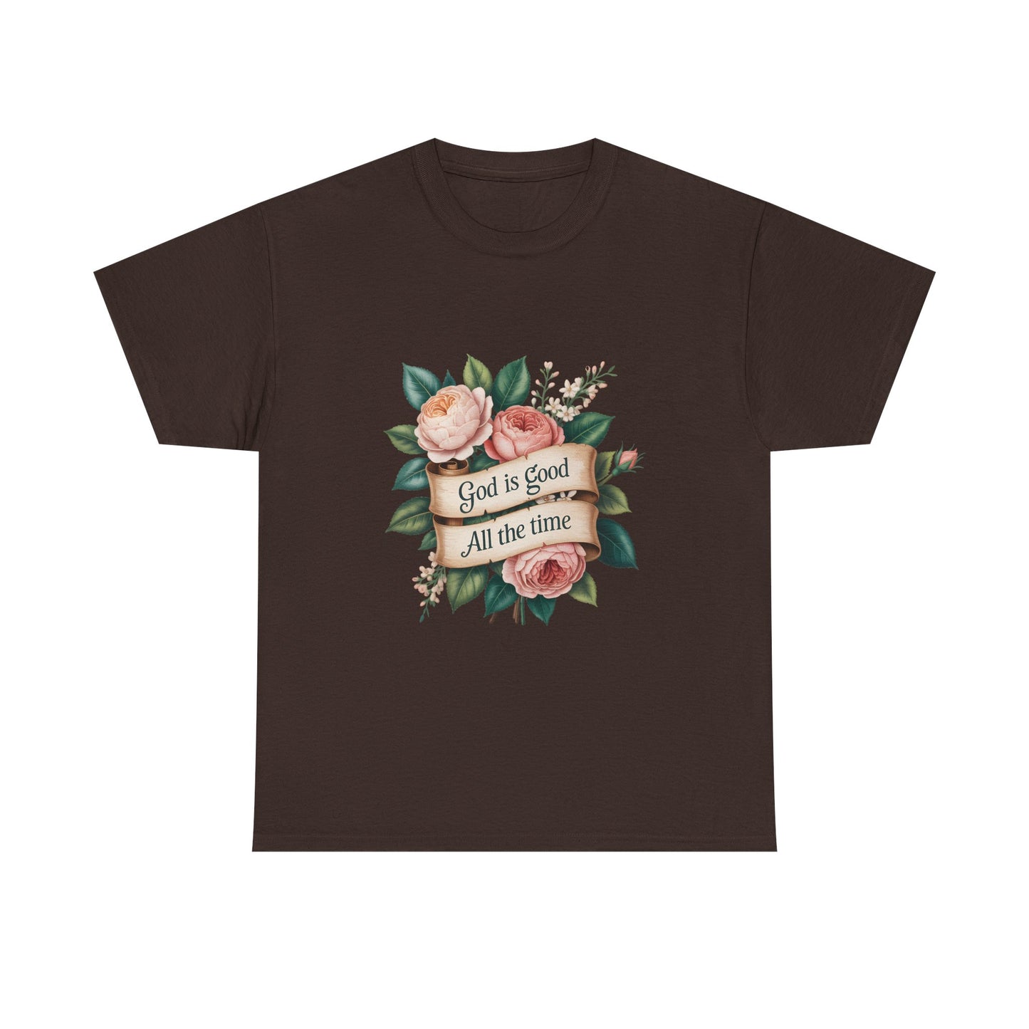 Floral "God is Good All the Time" T‑Shirt