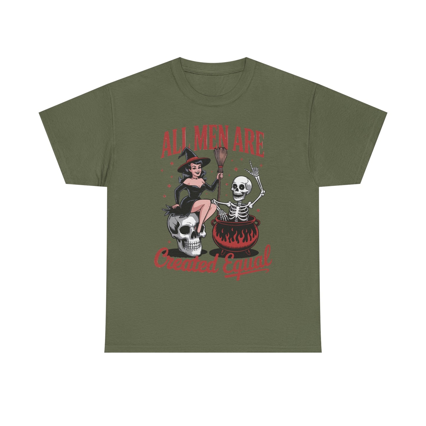 Witch & Skeleton 'All Men Are Created Equal' Tee