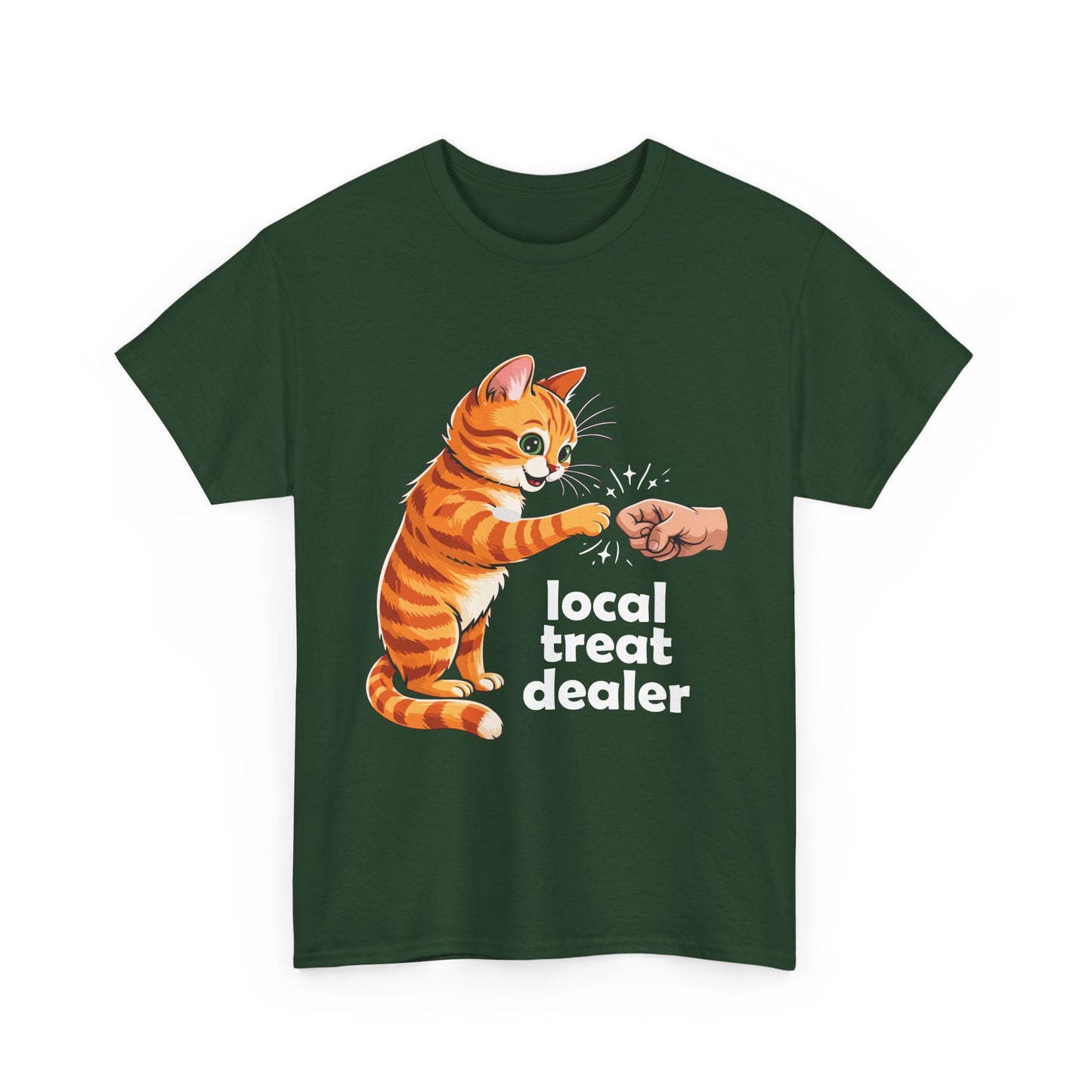 Cat T-Shirt — "Local Treat Dealer" Cute Ginger Kitty Fist Bump Tee