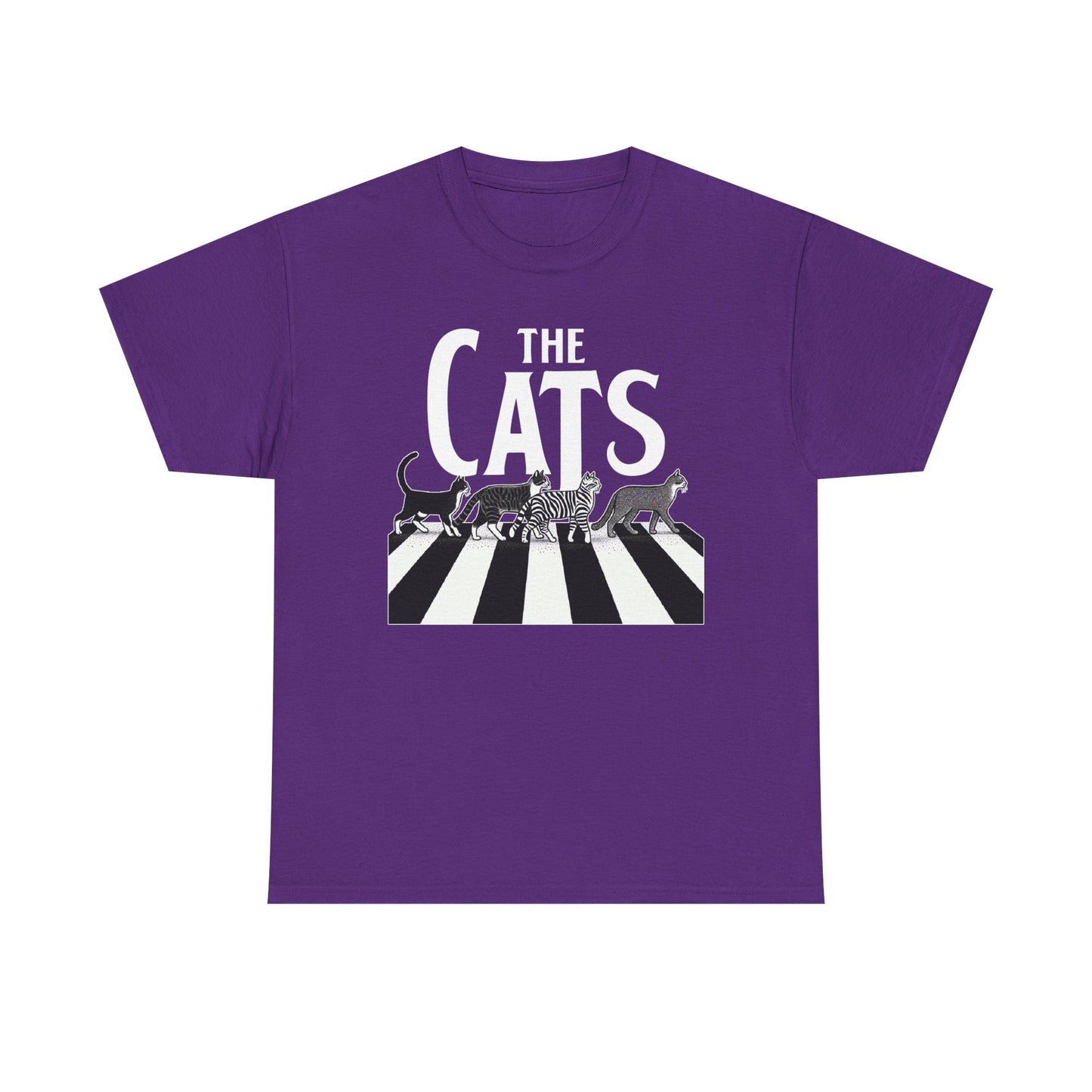 Cats Crossing T‑Shirt — Retro Black & White Cat Walk Graphic Tee