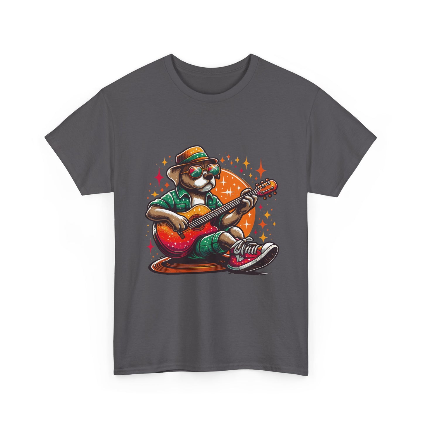 Dog Playing Guitar T‑Shirt — Retro Chill Music Tee for Guitar Lovers