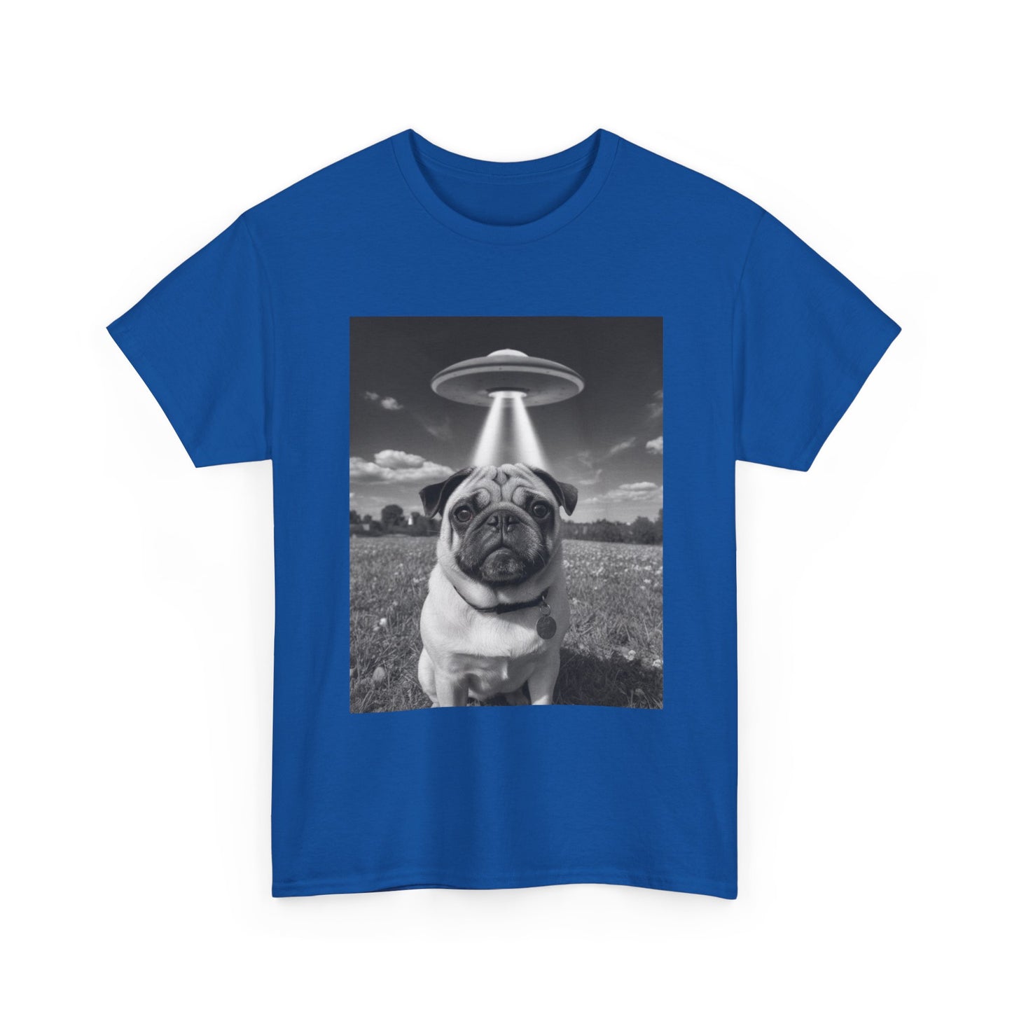 Pug Abduction Tee - Funny UFO Dog Graphic Shirt