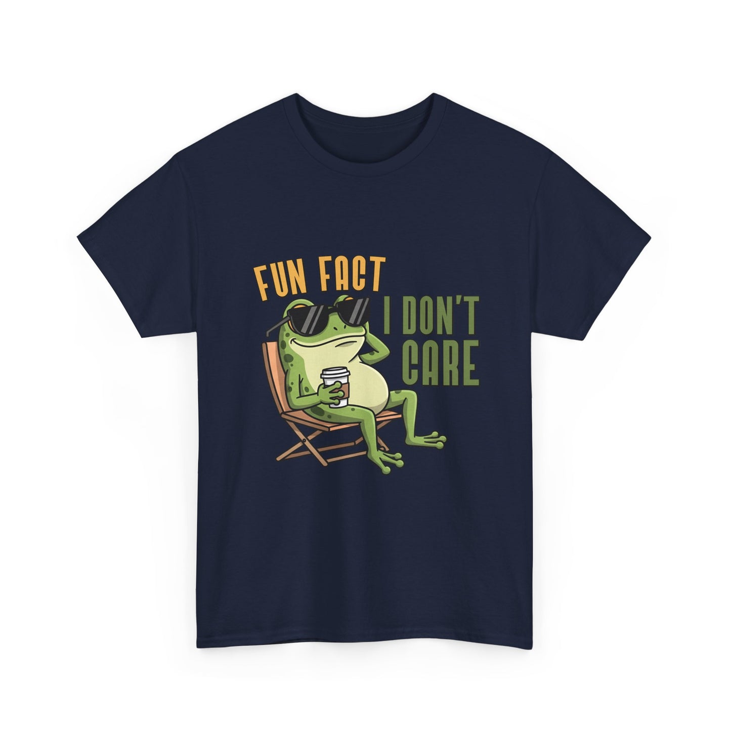T-Shirt — 'Fun Fact I Don't Care' Relaxed Frog Graphic Tee