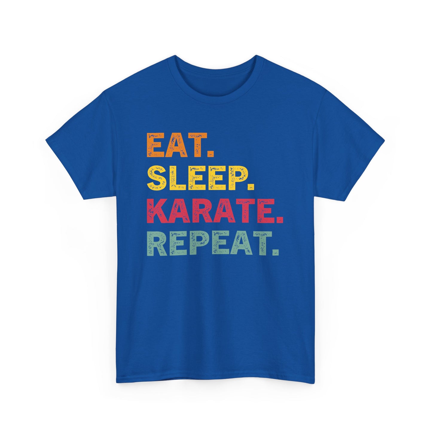 Karate T-Shirt - Eat. Sleep. Karate. Repeat. Retro Martial Arts Tee