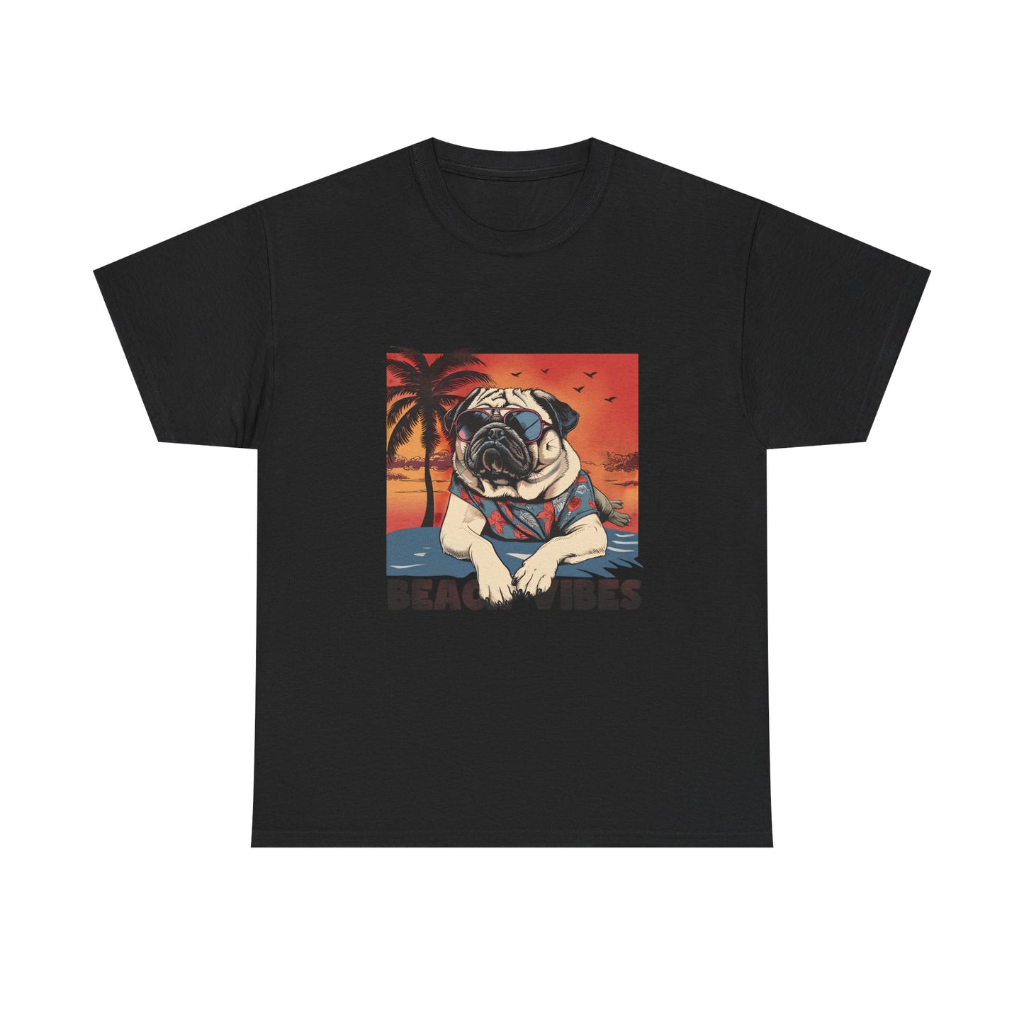 Beach Vibes Pug T‑Shirt