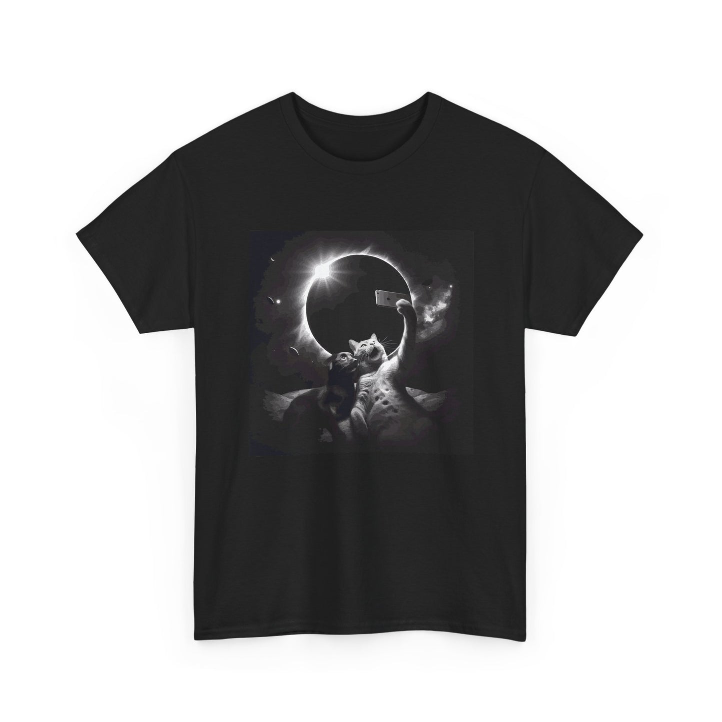 Dog and Cat Selfie Solar eclipse T-Shirt