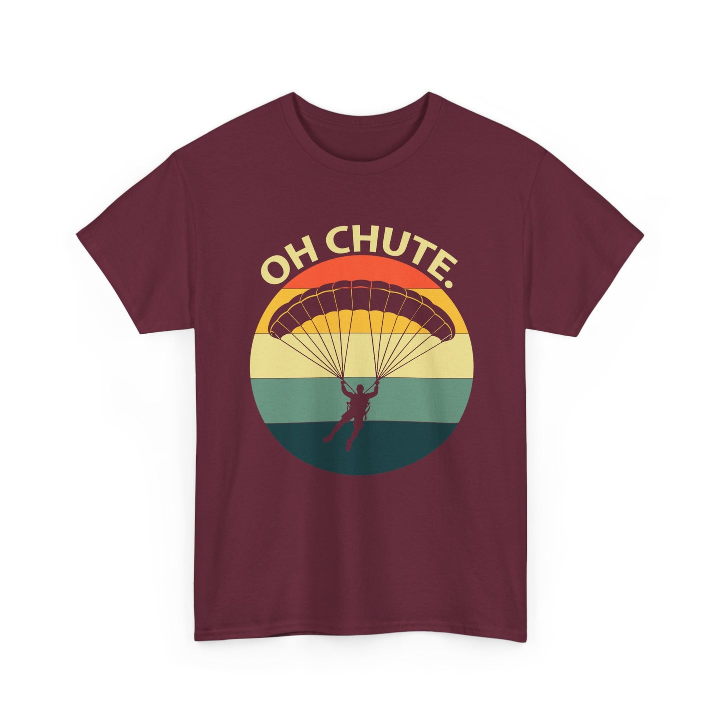 Parachute Retro Tee — "Oh Chute" Skydiving Graphic T-Shirt