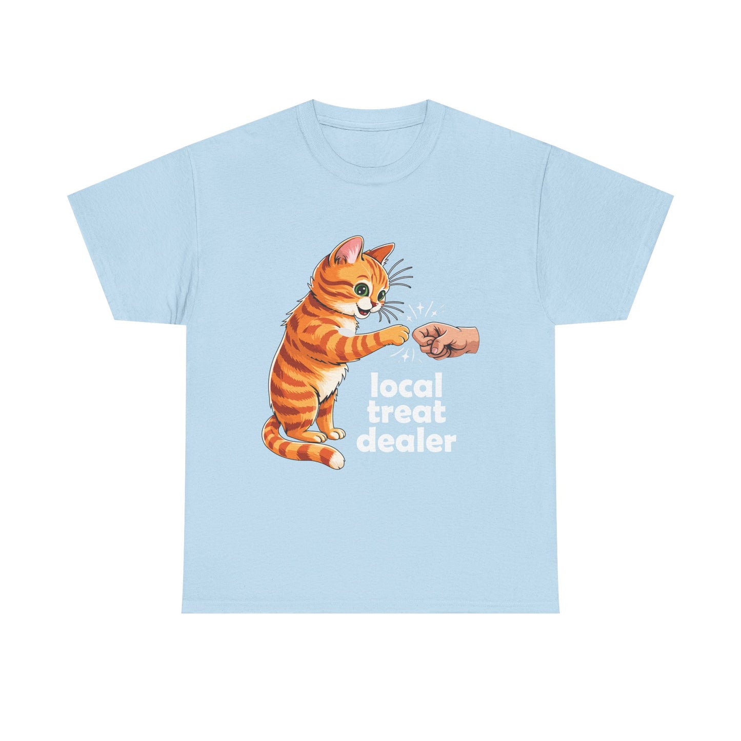 Cat T-Shirt — "Local Treat Dealer" Cute Ginger Kitty Fist Bump Tee