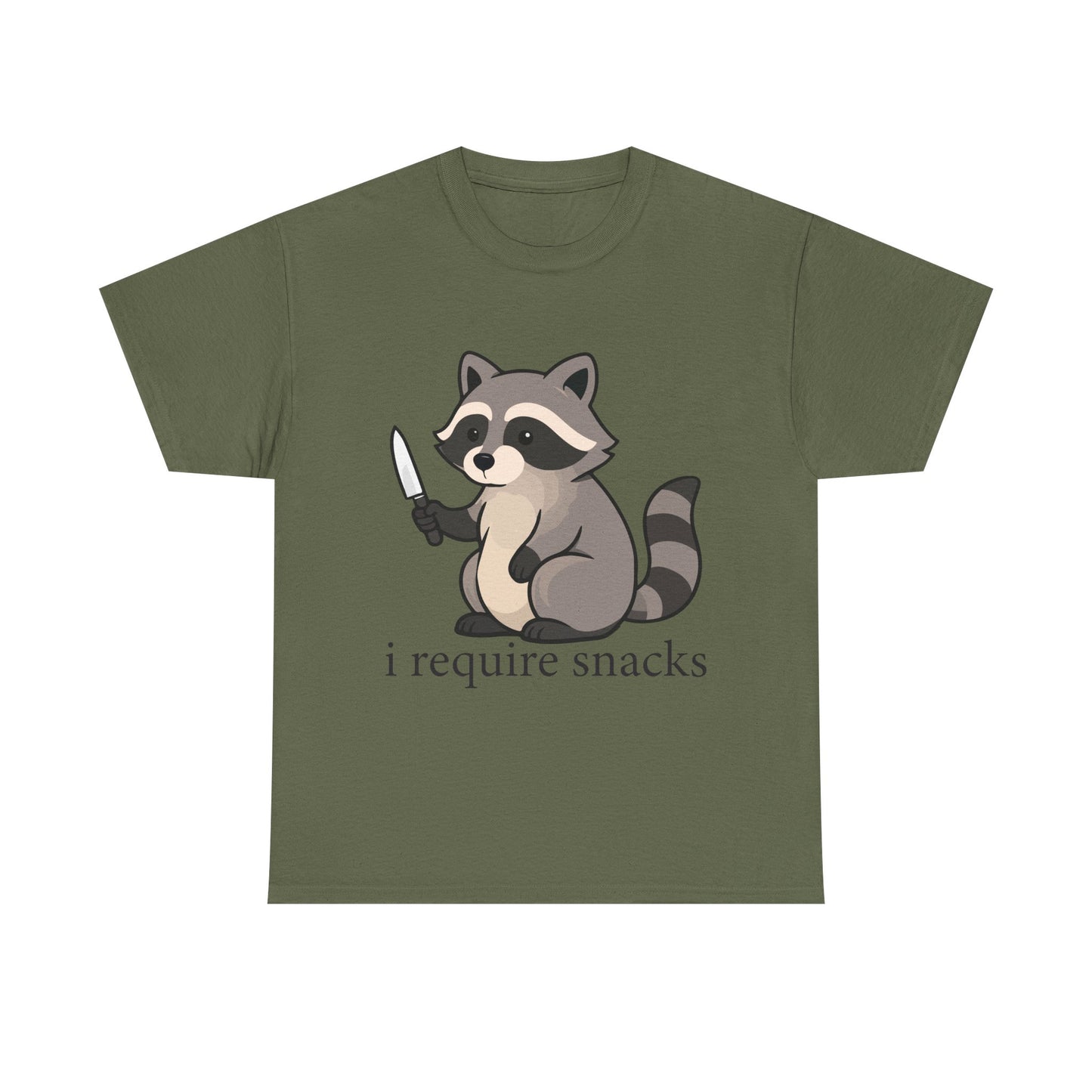 I Require Snacks Raccoon T-Shirt