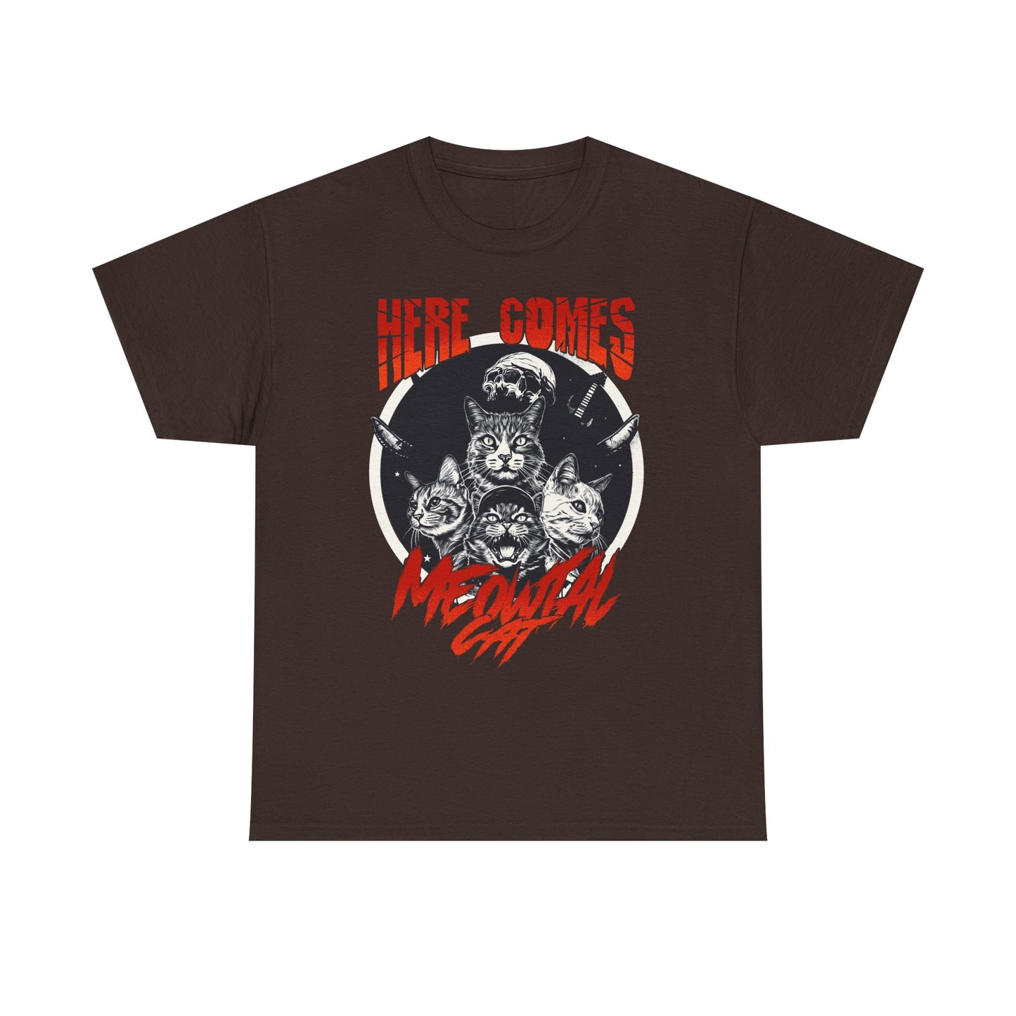 Here Comes Meowtal Cat Band T-Shirt
