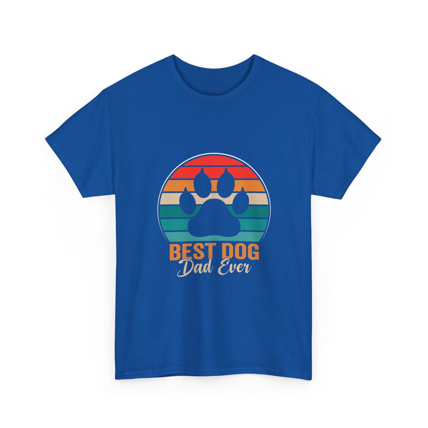 Best Dog Dad Ever T-Shirt — Retro Paw Print Tee for Dog Lovers