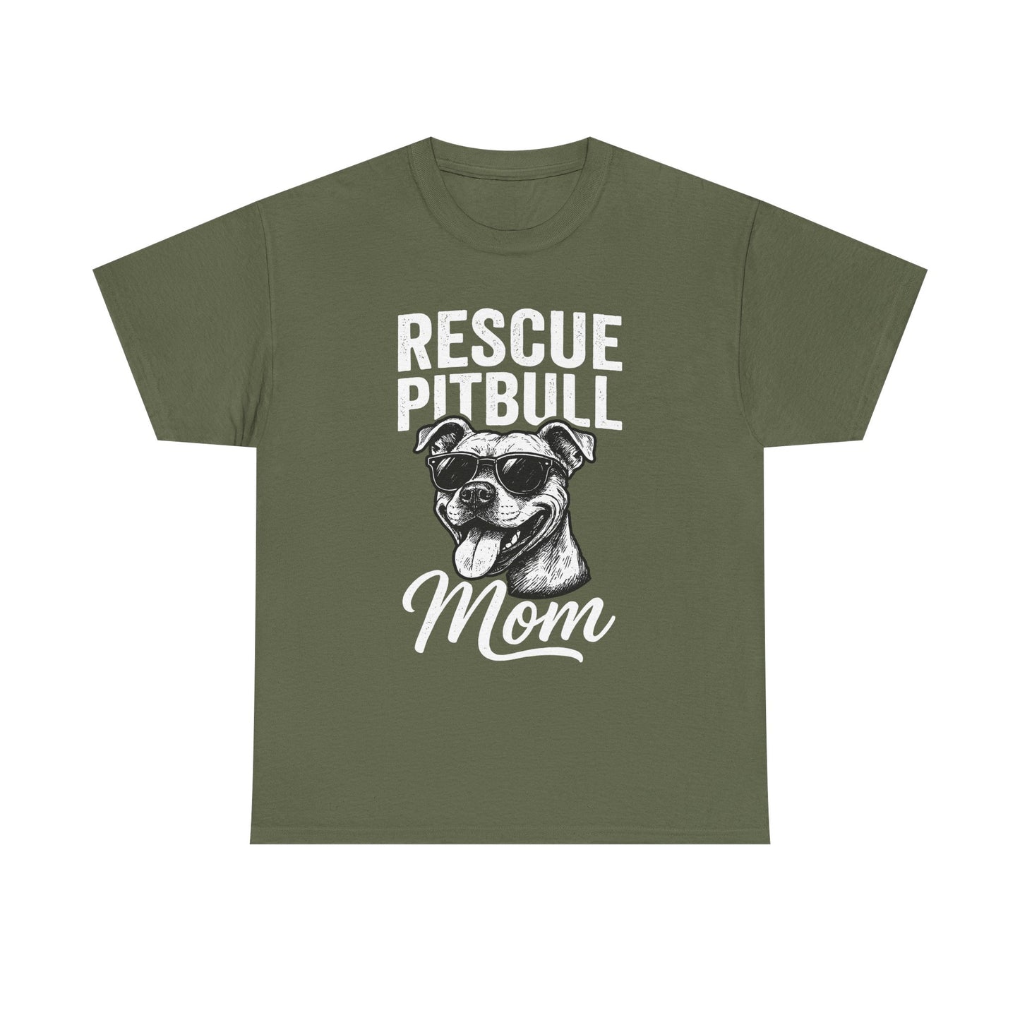 Rescue Pitbull Mom T-Shirt — Rescue Dog Lover Tee