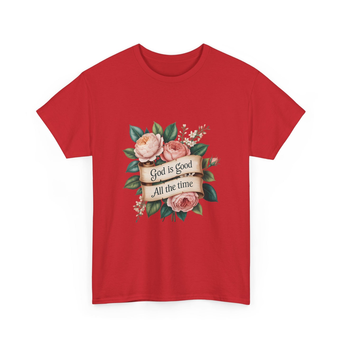 Floral "God is Good All the Time" T‑Shirt