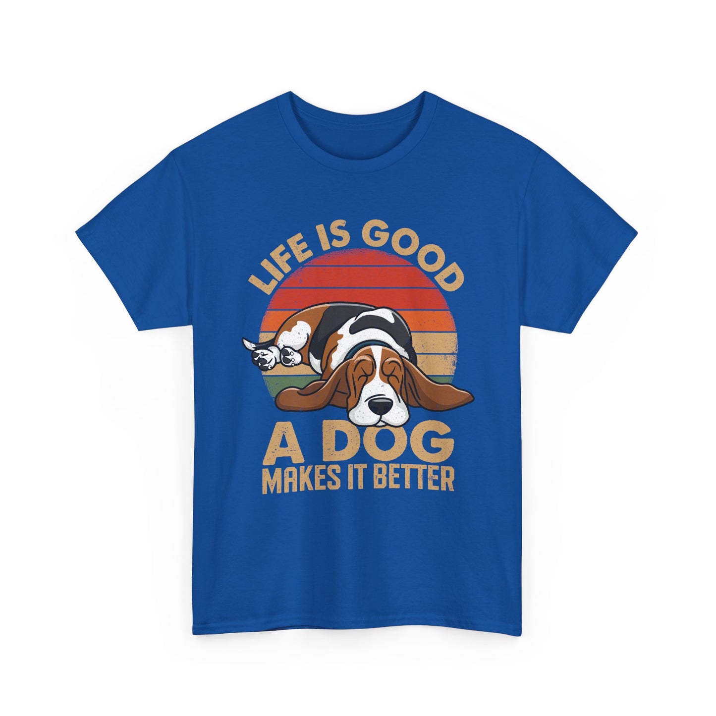 Life Is Good "A Dog Makes It Better" T-Shirt — Cute Retro Dog Lover Tee