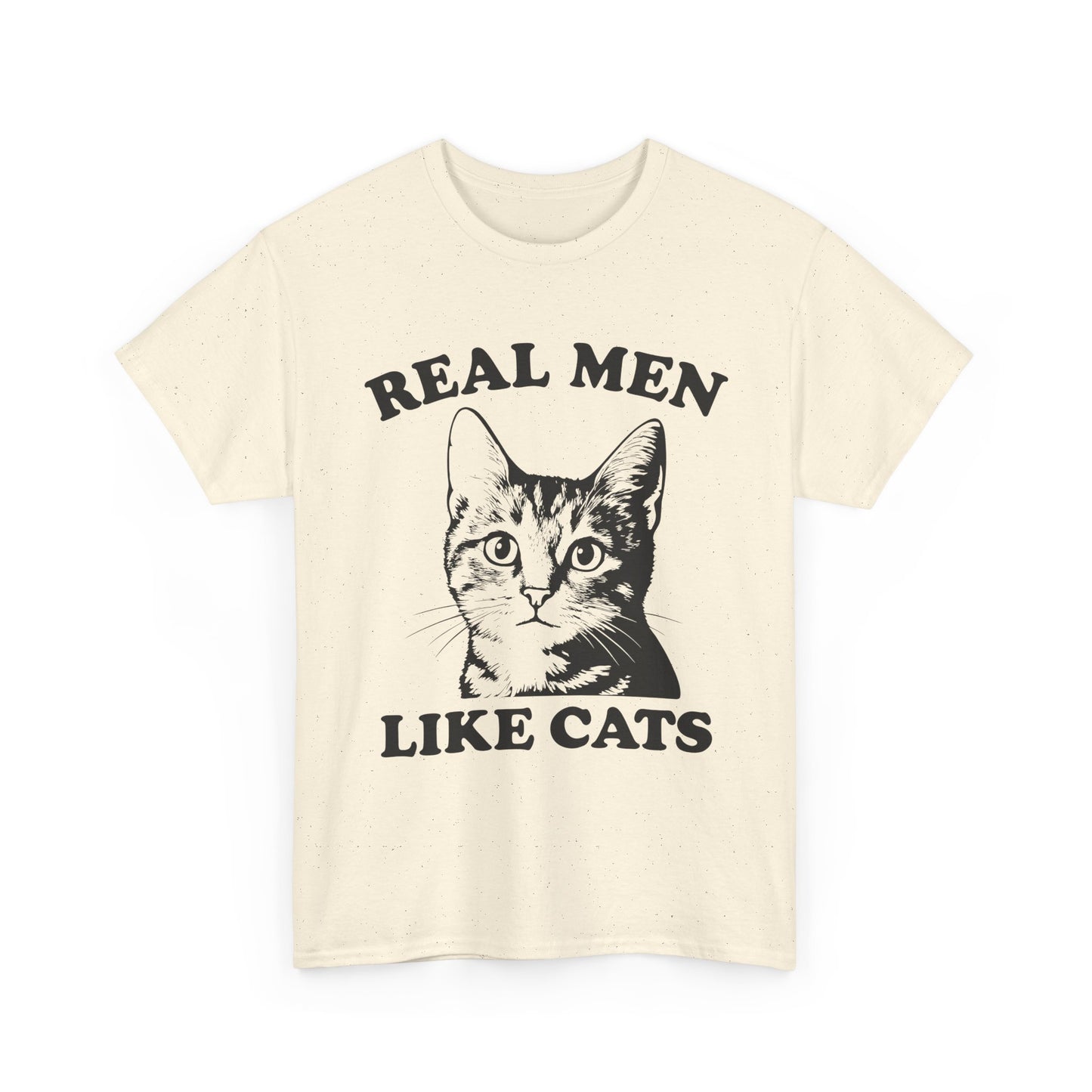 Real Men Like Cats T-Shirt — Vintage Cat Lover Tee