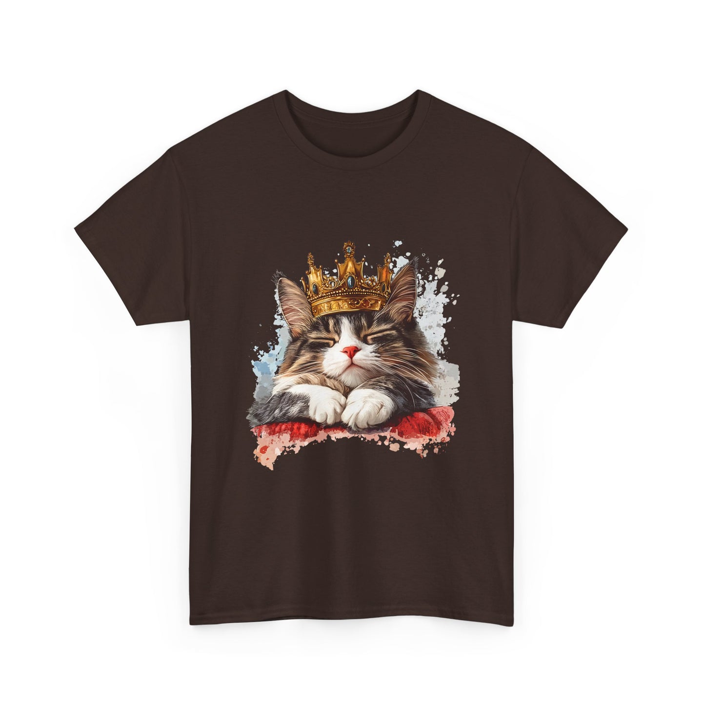 Cat King T-Shirt — Regal Crowned Cat Graphic Tee