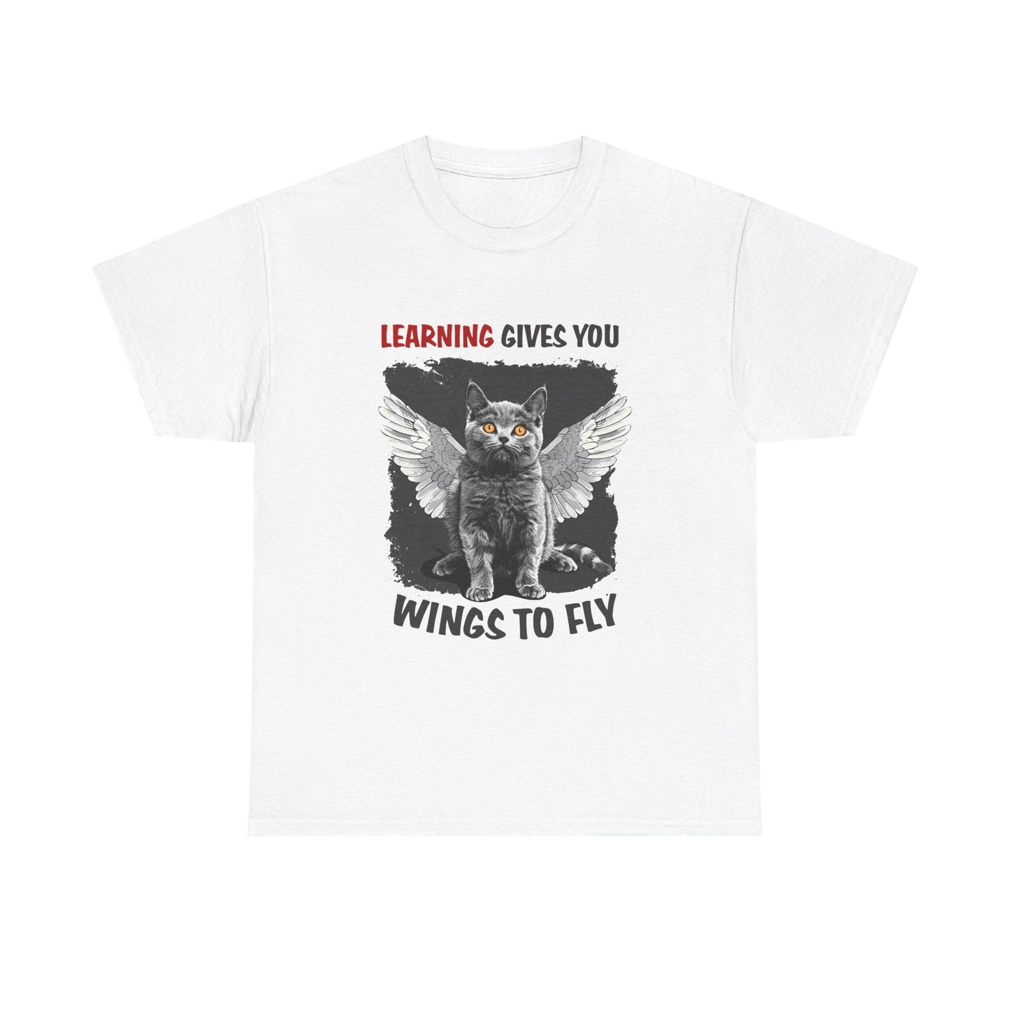 Learning Gives You Wings To Fly Cat T-Shirt