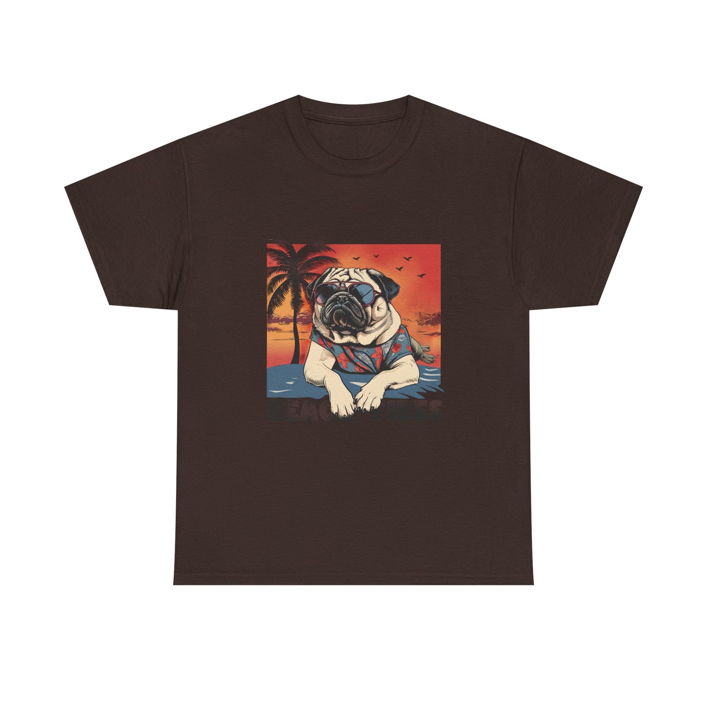 Beach Vibes Pug T‑Shirt