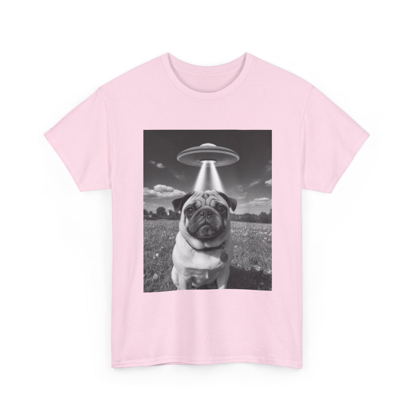 Pug Abduction Tee - Funny UFO Dog Graphic Shirt