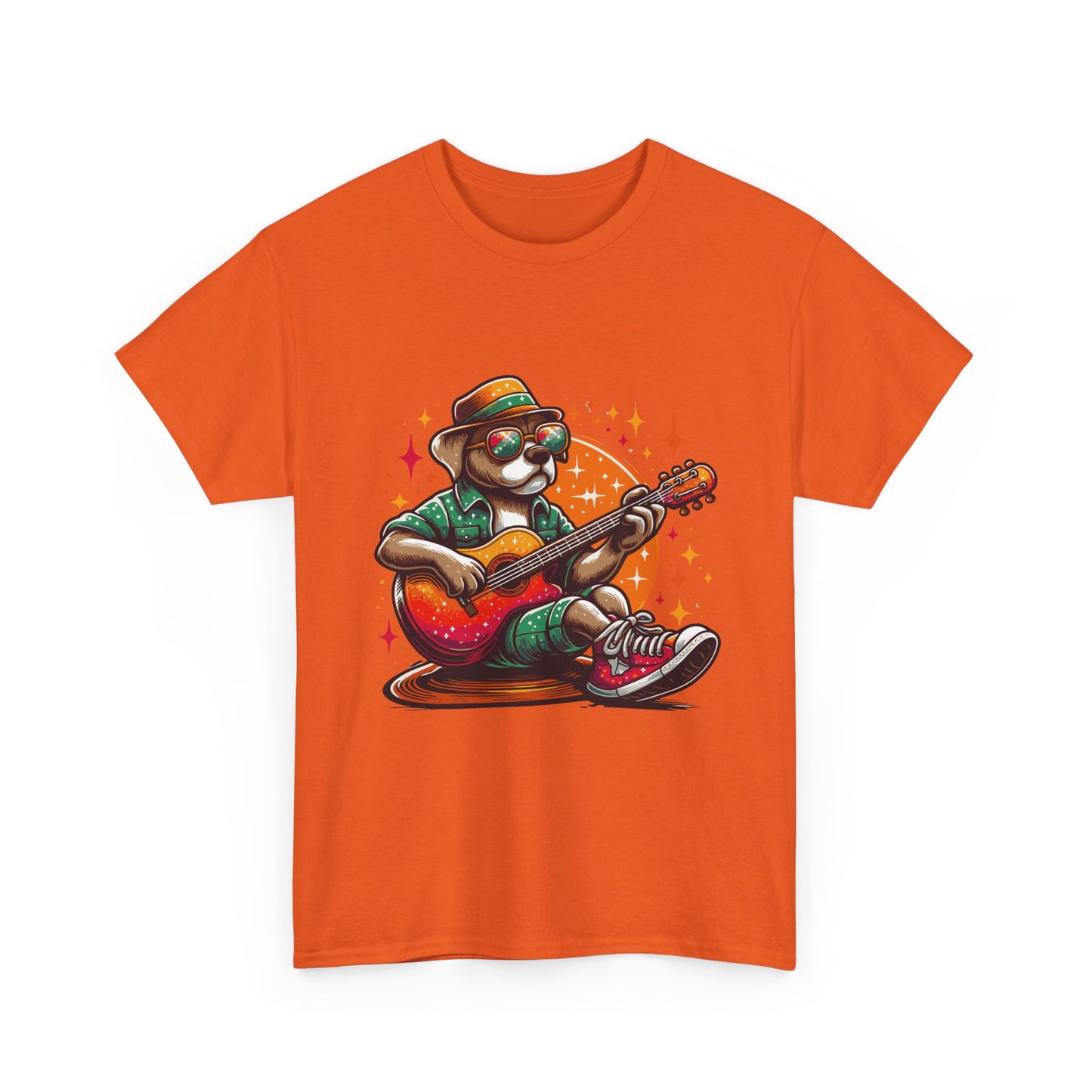 Dog Playing Guitar T‑Shirt — Retro Chill Music Tee for Guitar Lovers
