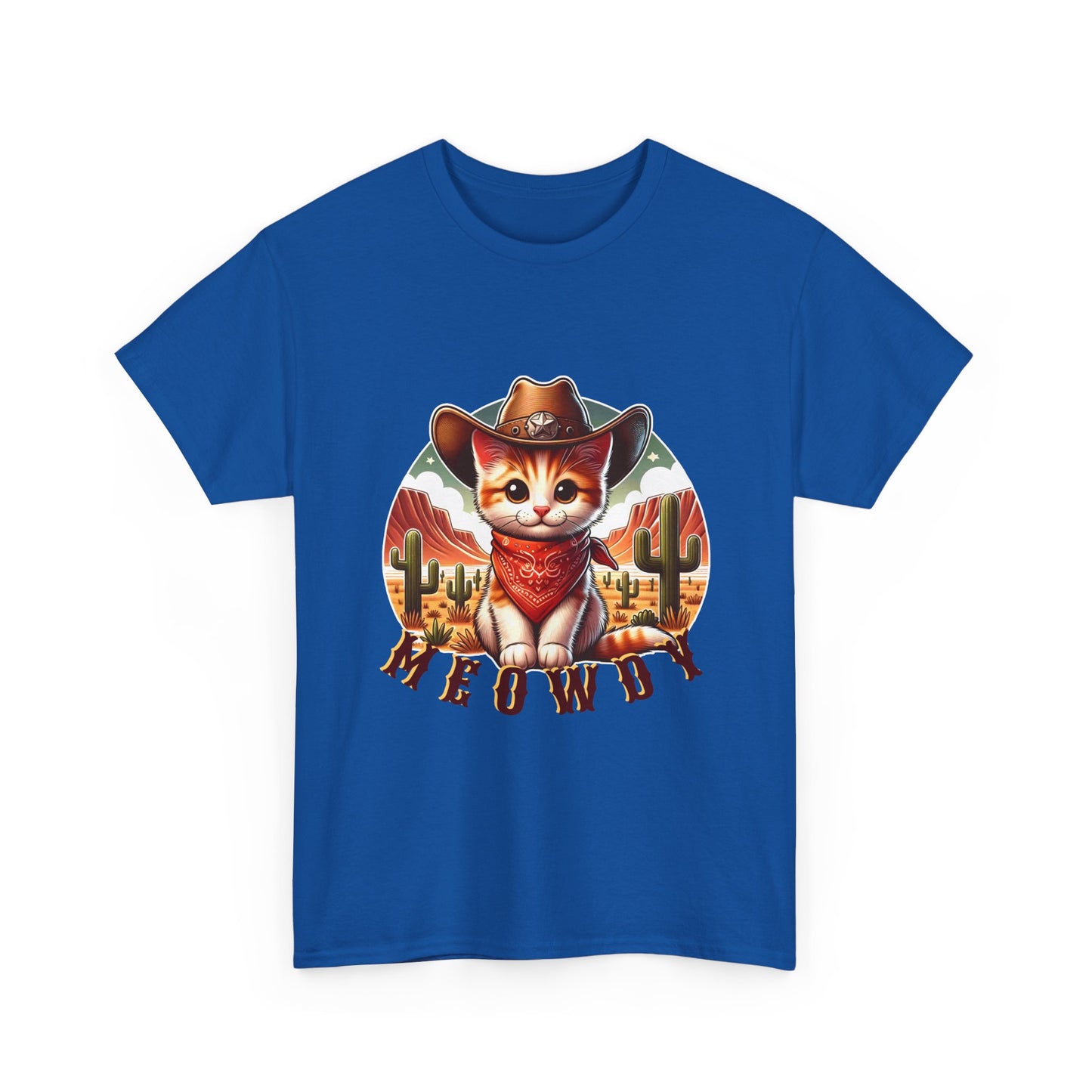 Cat Cowboy Tee — "Meowdy" Western Kitten Graphic T-Shirt