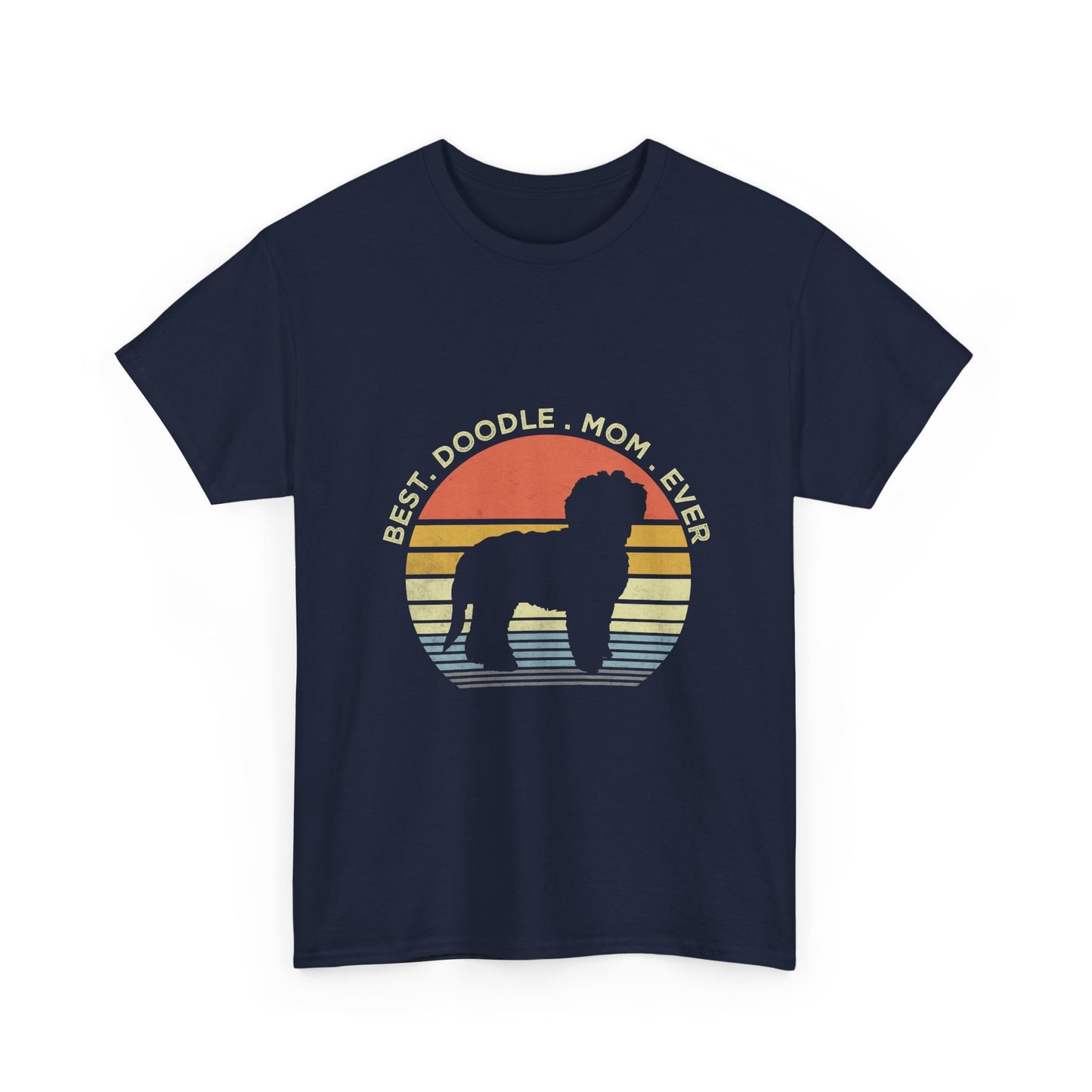 Goldendoodle Mom T-Shirt — "Best Doodle Mom Ever" Vintage Sunset Tee